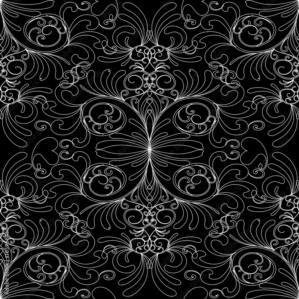 Wallpaper black and white spiral