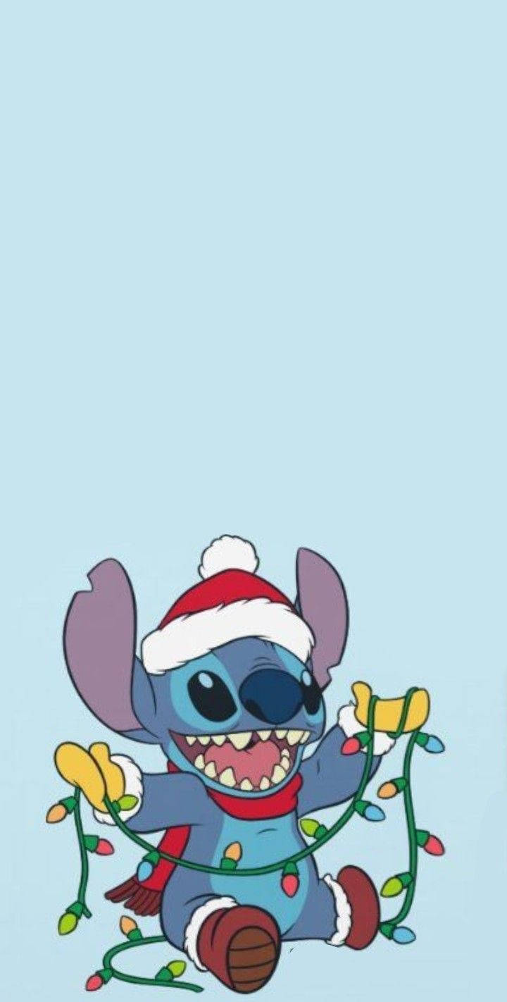 Download Christmas Stitch Playing With Lights Wallpaper