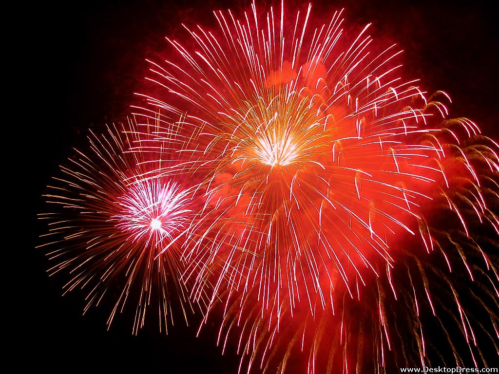 Desktop Wallpaper Other Background Red Fireworks