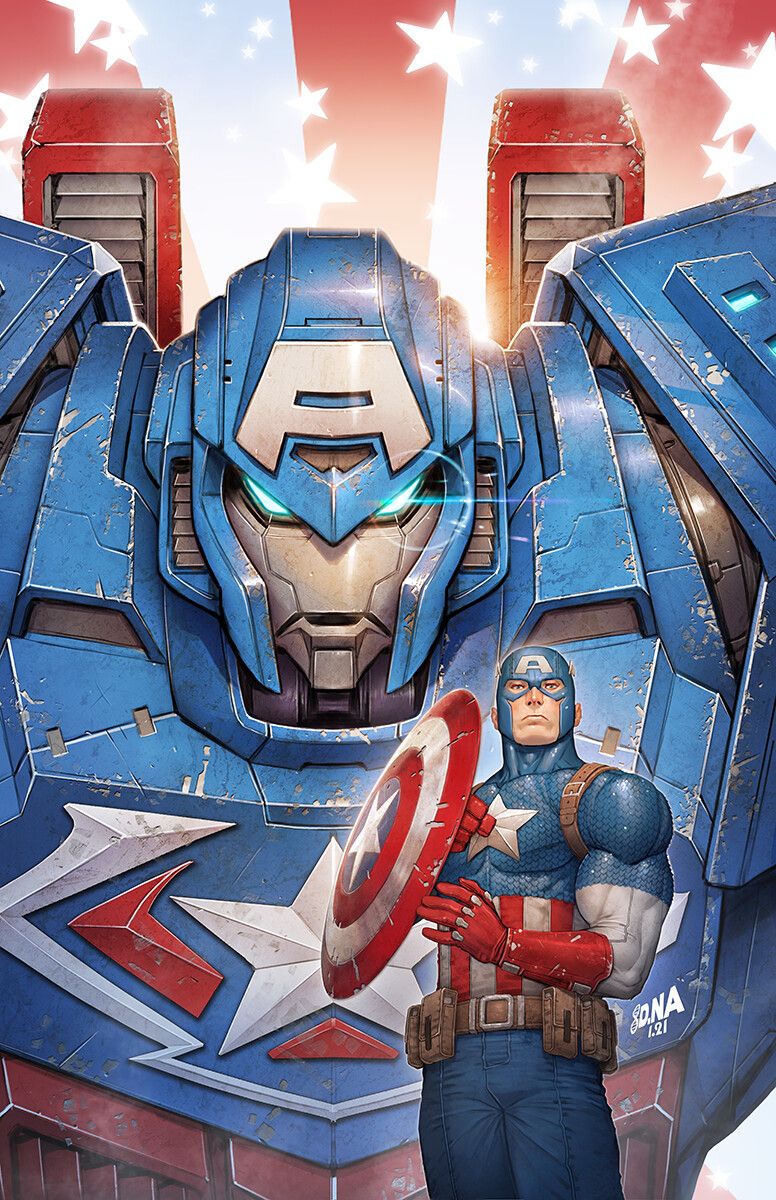 Avengers Mech Strike by David Nakayama. Capitão america, Vingadores, Heróis de quadrinhos