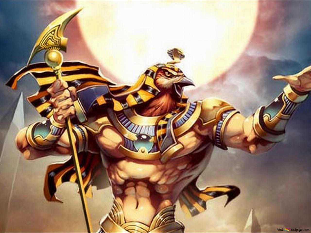 Ancient Egyptian God Horus 4K wallpaper download