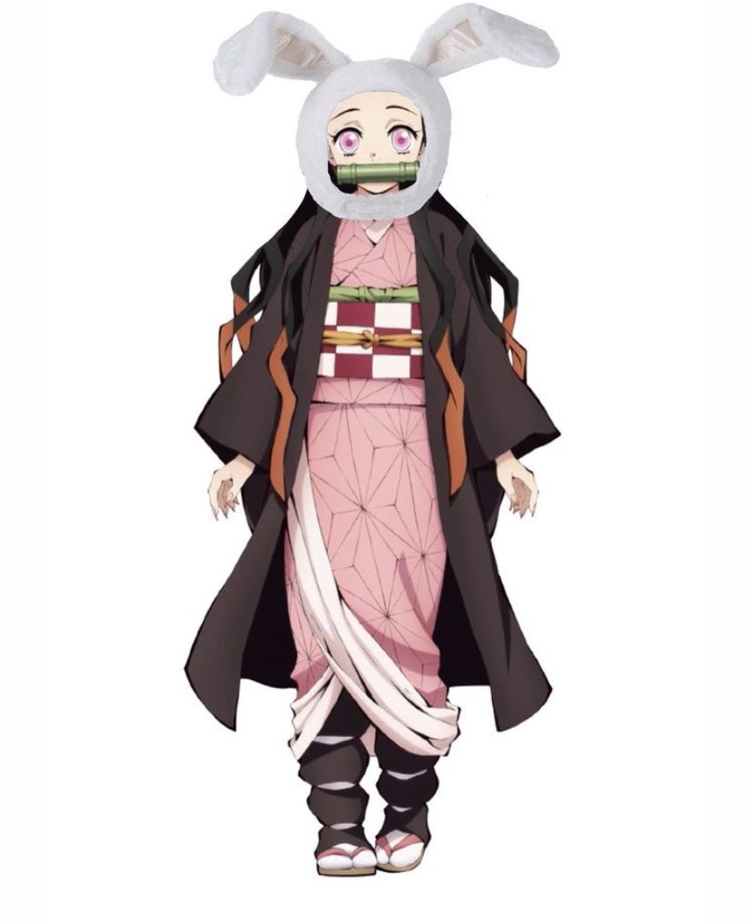 Nezuko wearing bunny hat. Anime characters, Anime, Zelda characters