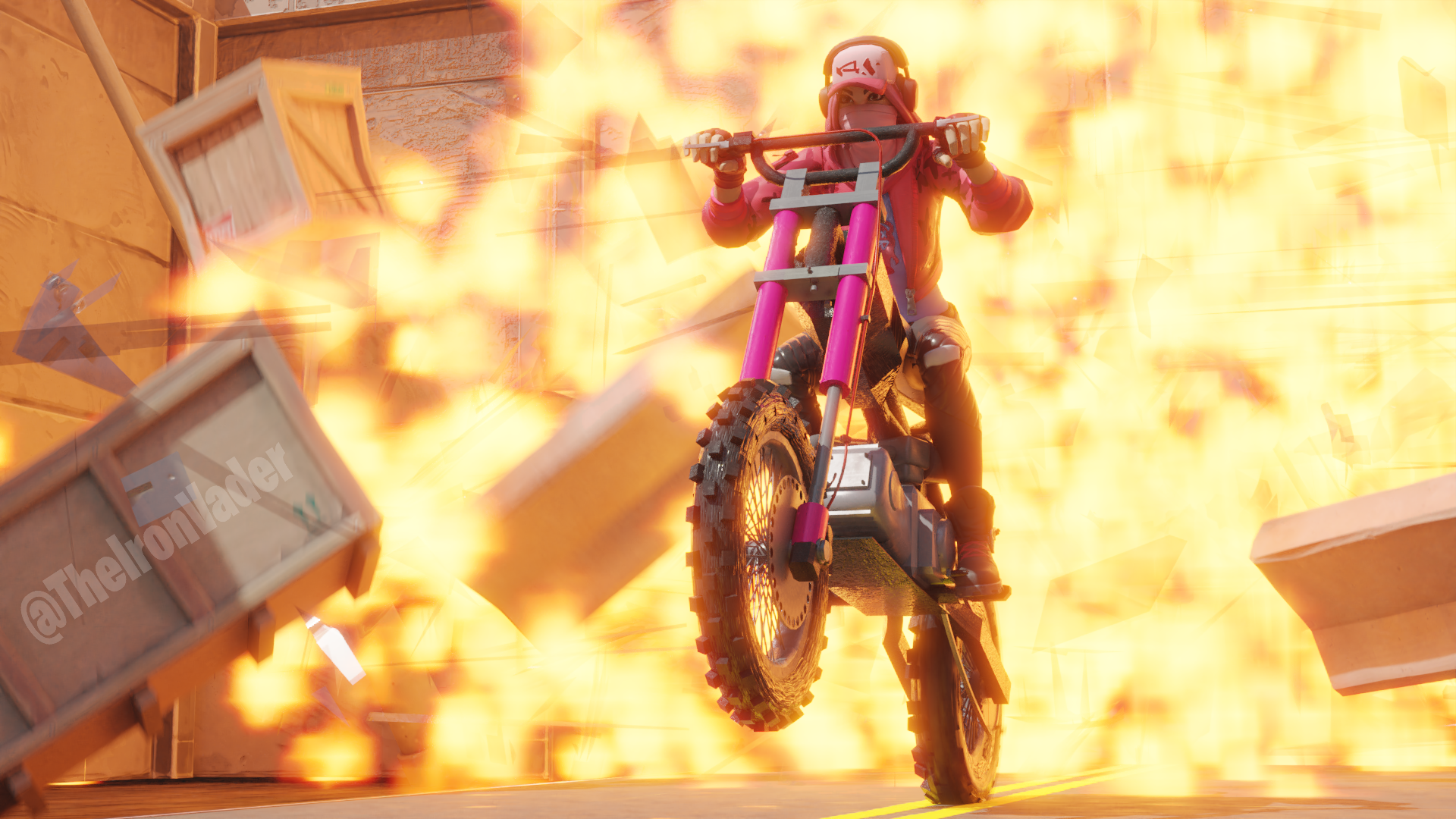 Riley On a dirt bike