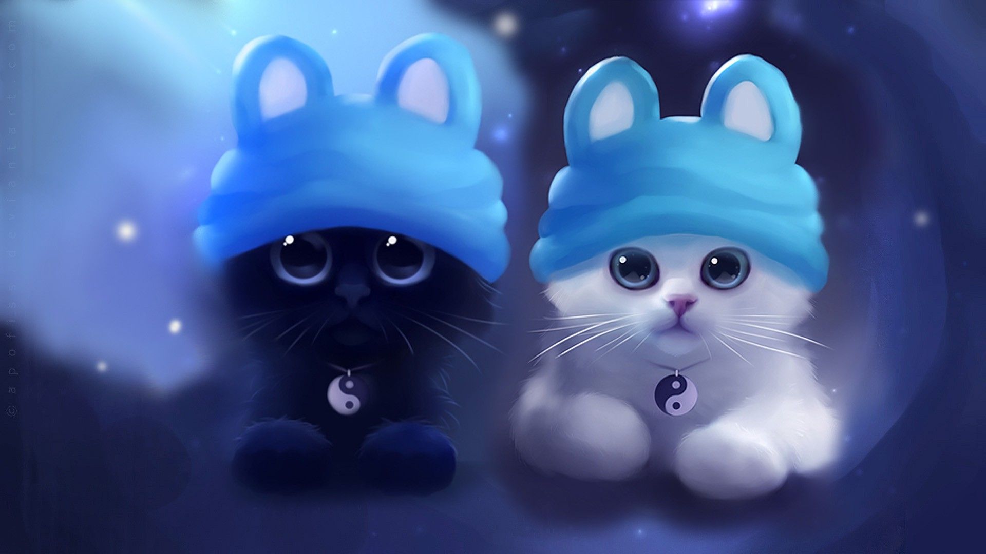 Black and white cat wallpaper. Cat wallpaper, Cute anime cat, Cat background