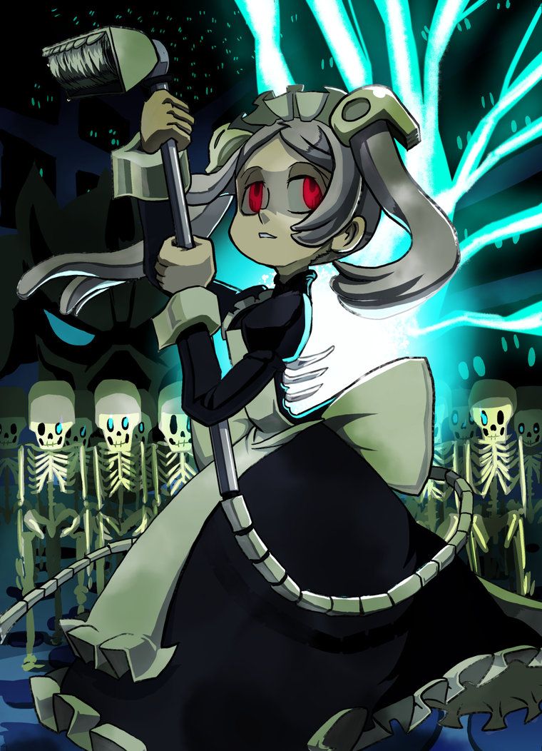 Skullgirl Marie. Skullgirls, Video games girls, Anime