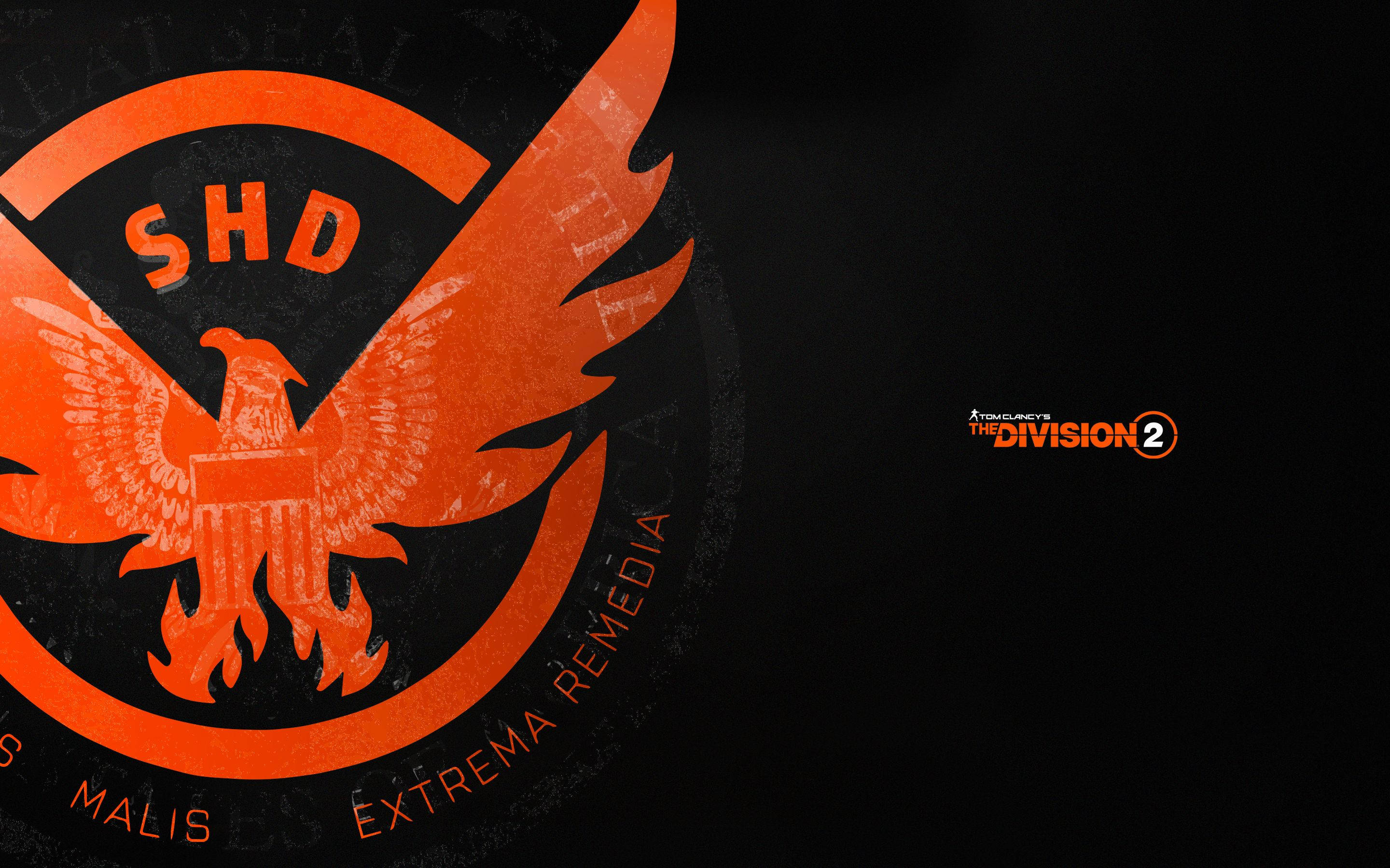 Download The Division 2 Logo In Black Wallpaper