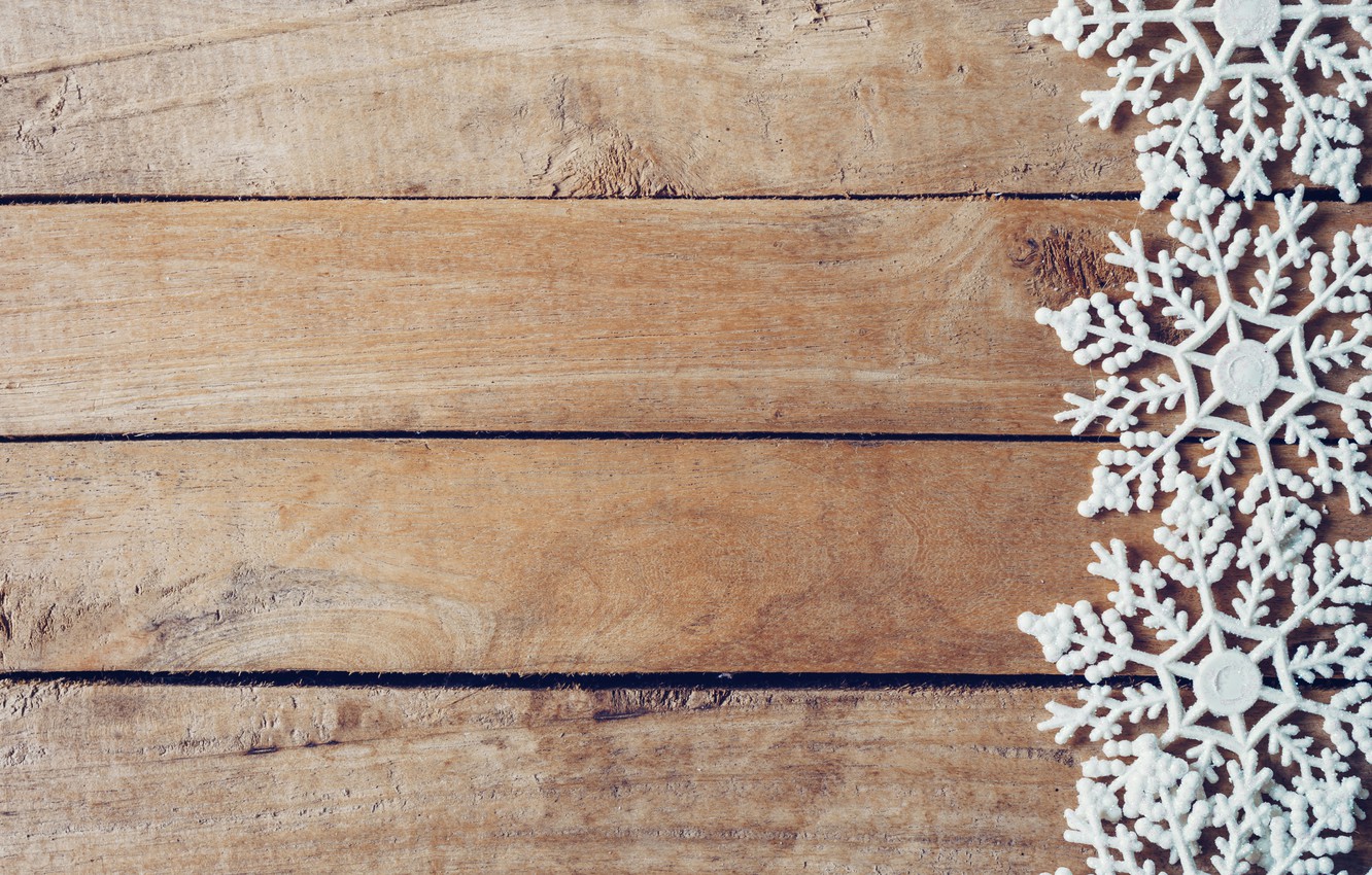 Wallpaper winter, snowflakes, tree, Board, New Year, new year, wood, winter, background, snowflakes image for desktop, section текстуры