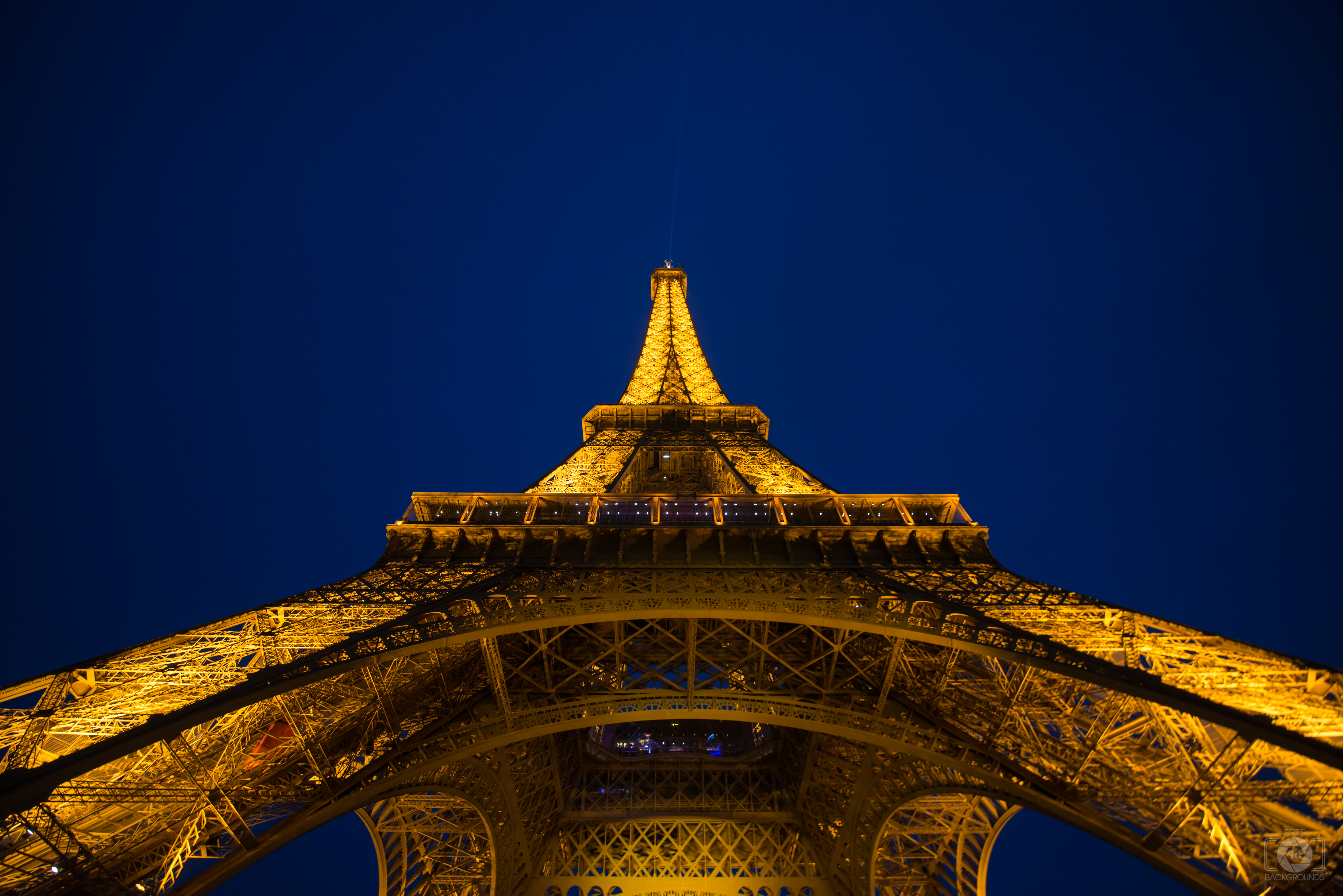 Eiffel Tower at Night Paris Background