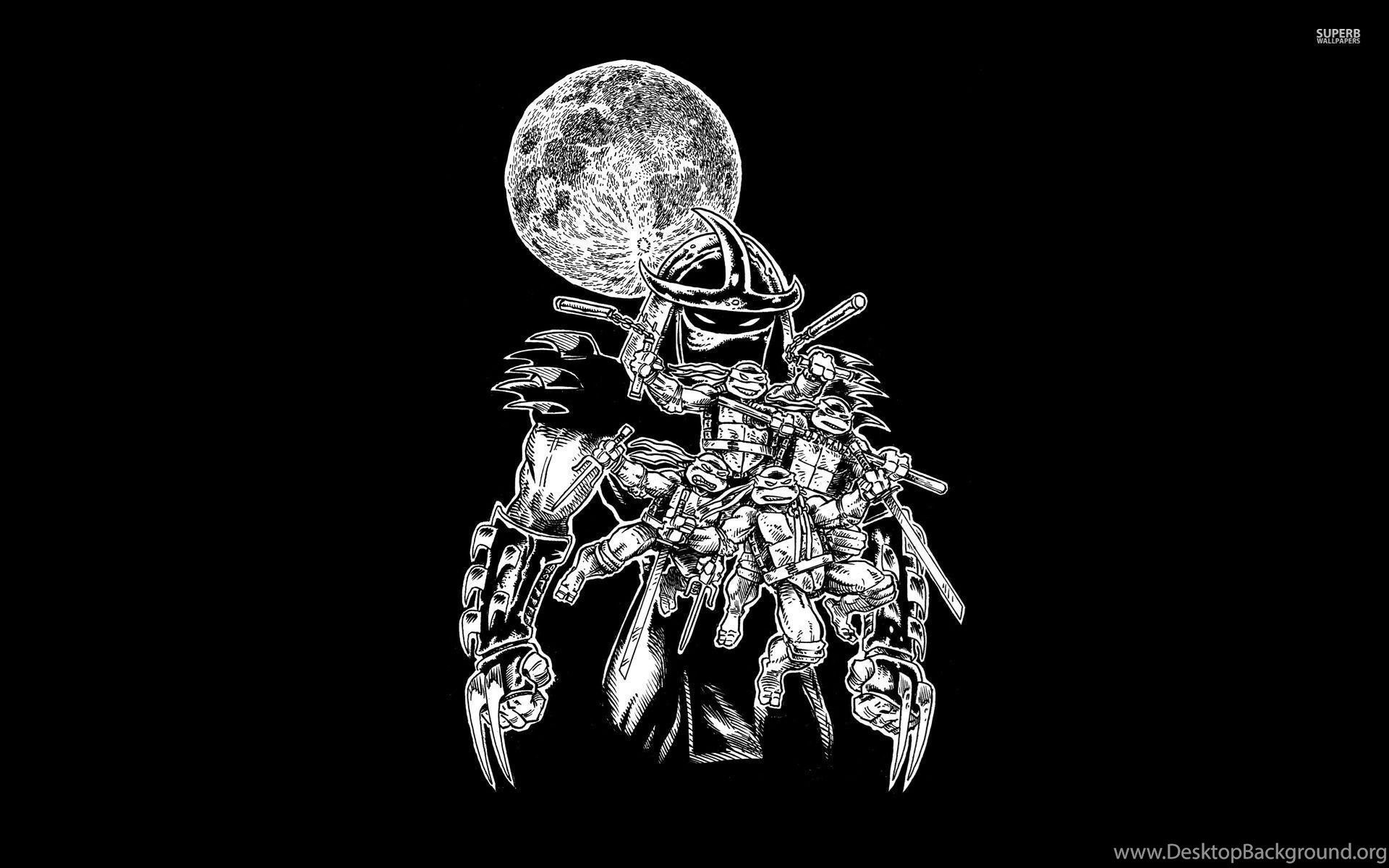 Black and White Ninja Turtles Wallpaper Free Black and White Ninja Turtles Background