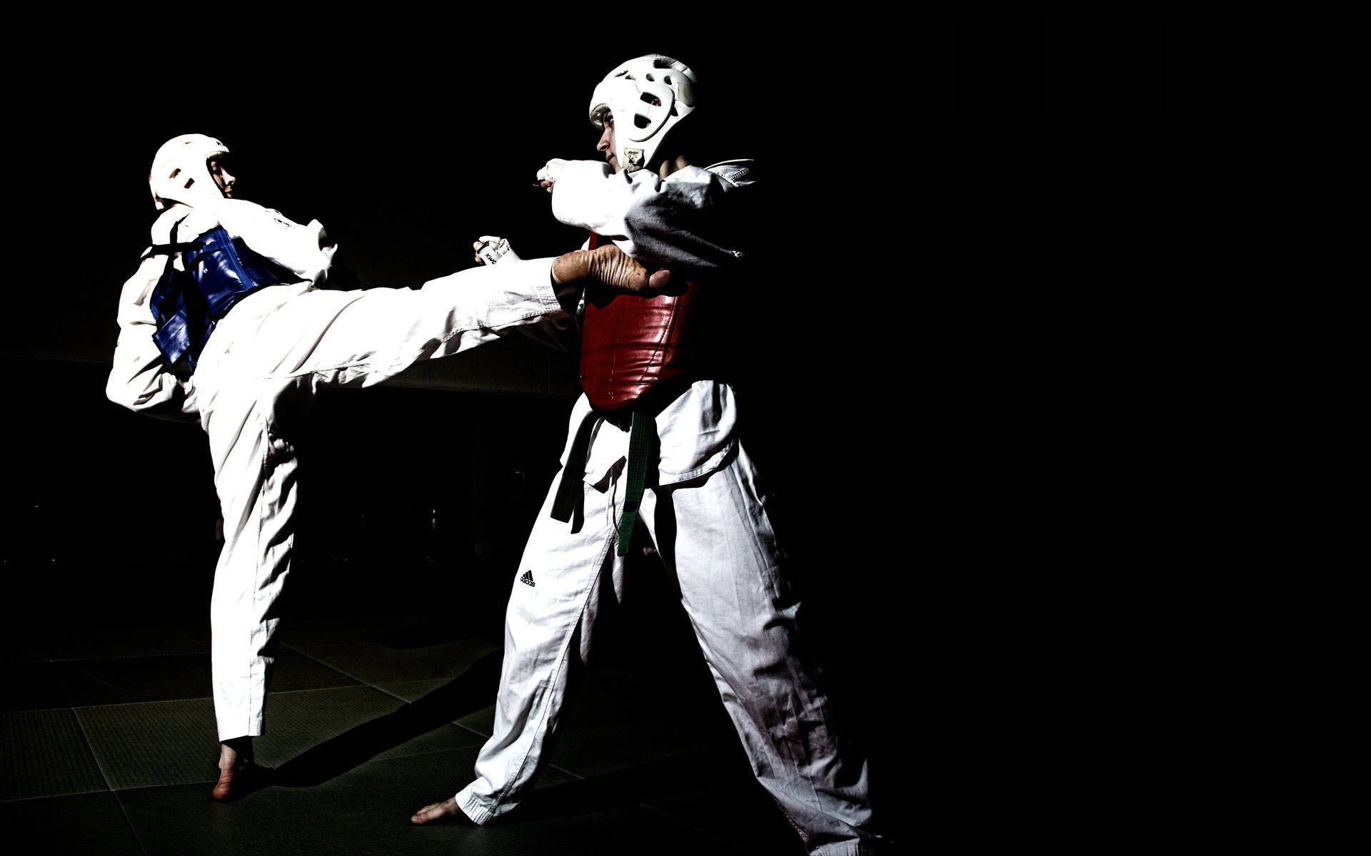 Download Dark Aesthetic Taekwondo Sport Taekwondoin Fight Wallpaper