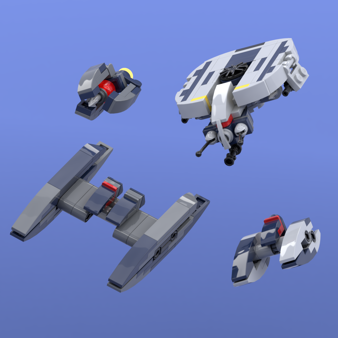 LEGO MOC Separatist Droid Starfighters, 144 Alliance Navy by MasterBrickSeparator. Rebrickable with LEGO