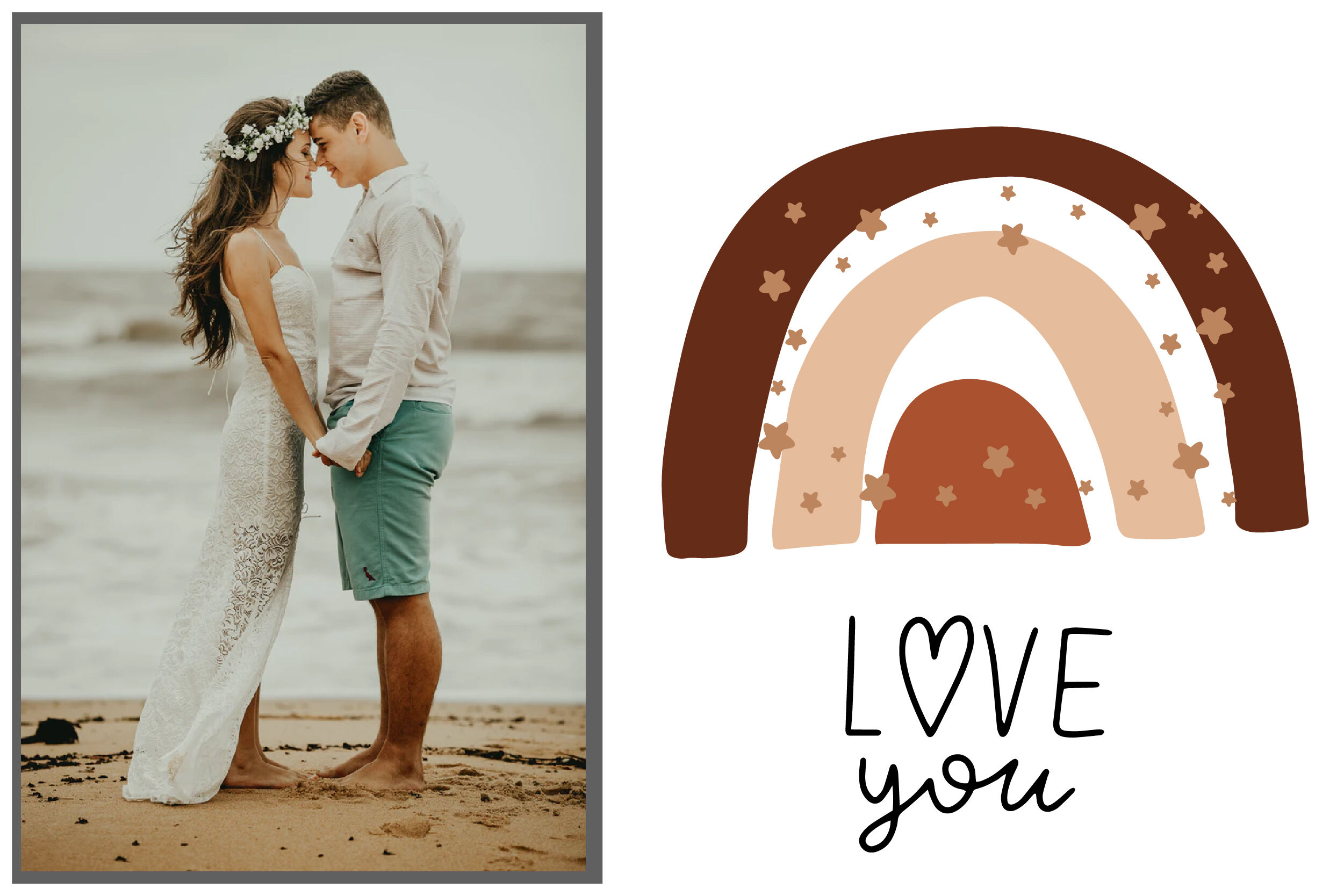 Boho rainbow svg bundle. Valentines day svg, love clipart By LettersClipArt