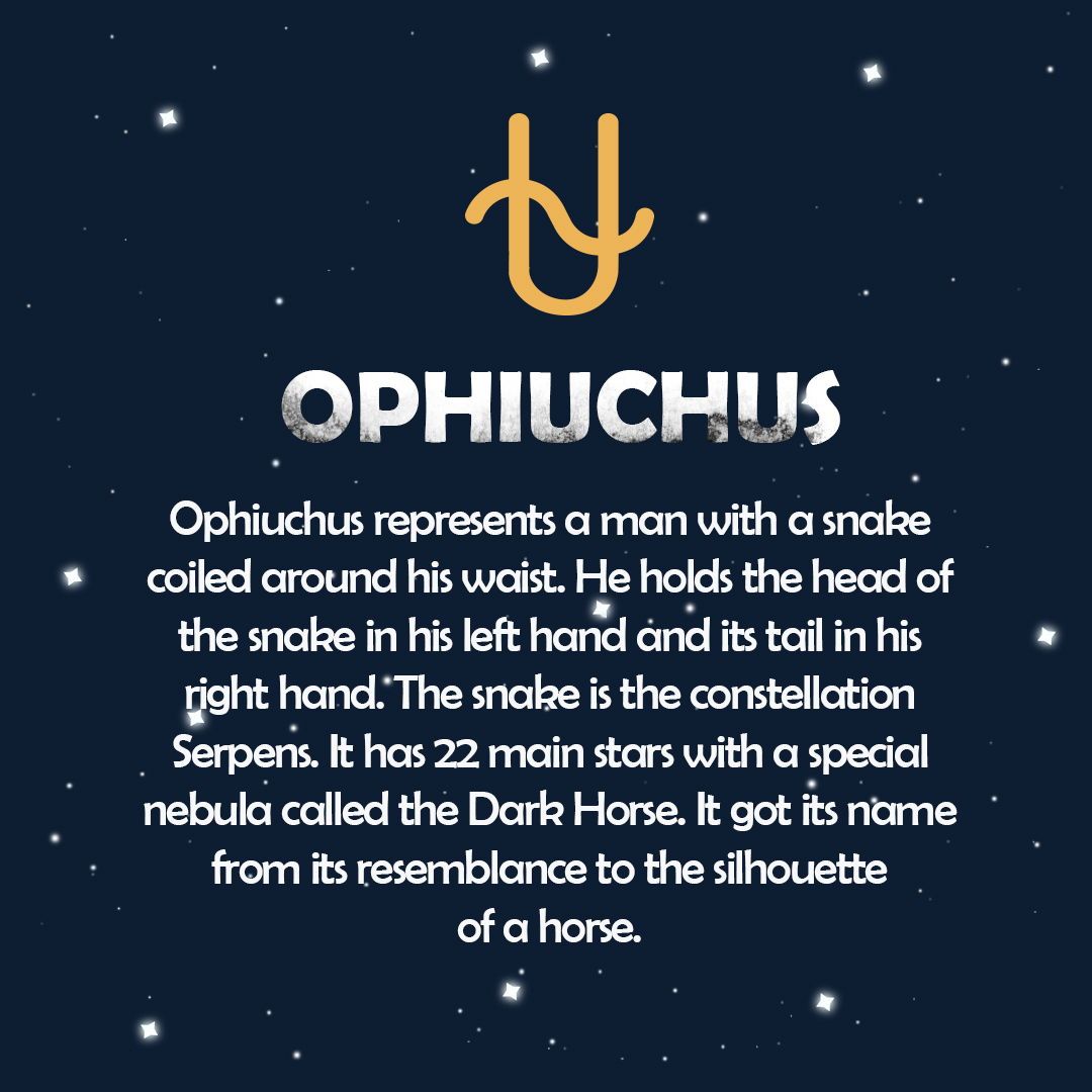 The constellation Ophiuchus represents a man holding a snake #starsigns #astronomy #space #serpens #neb. Ophiuchus constellation, Constellations, Ophiuchus zodiac