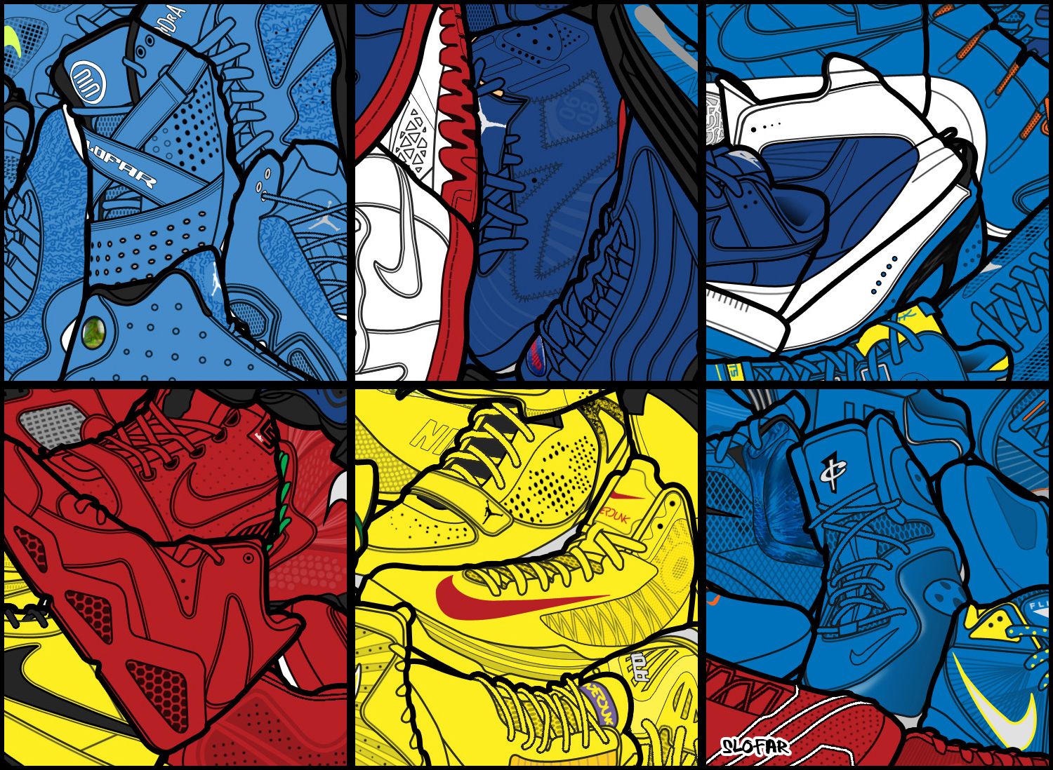 Sneaker Collage Wallpaper Free Sneaker Collage Background