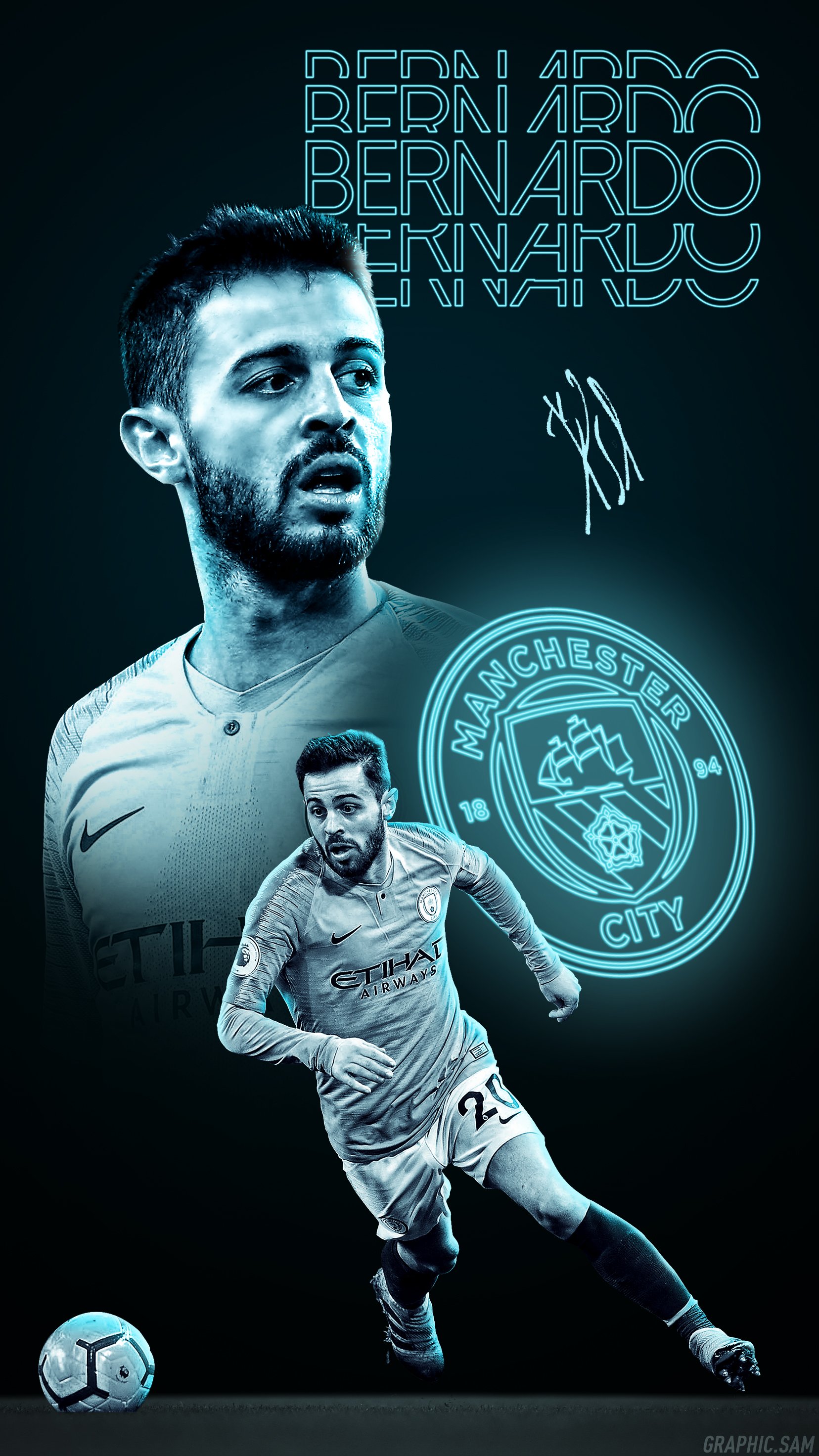 GraphicSam al Twitter: Bernardo #Silva Phone Wallpaper. Retweets greatly appreciated! #bernardosilva #mancity #ManchesterCity