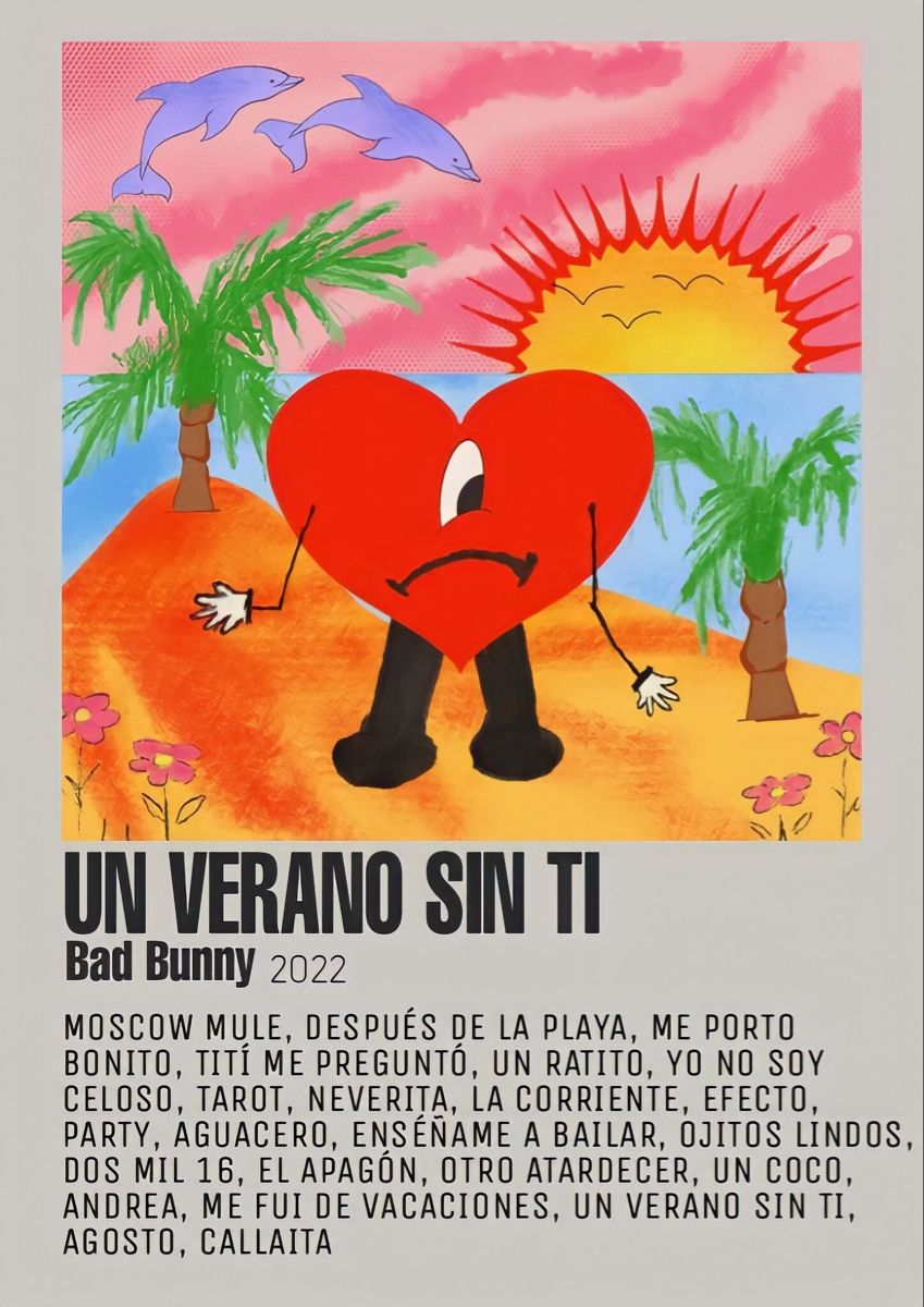 Un verano sin ti Bunny. Bunny poster, Bad bunny album cover wallpaper, Poster prints