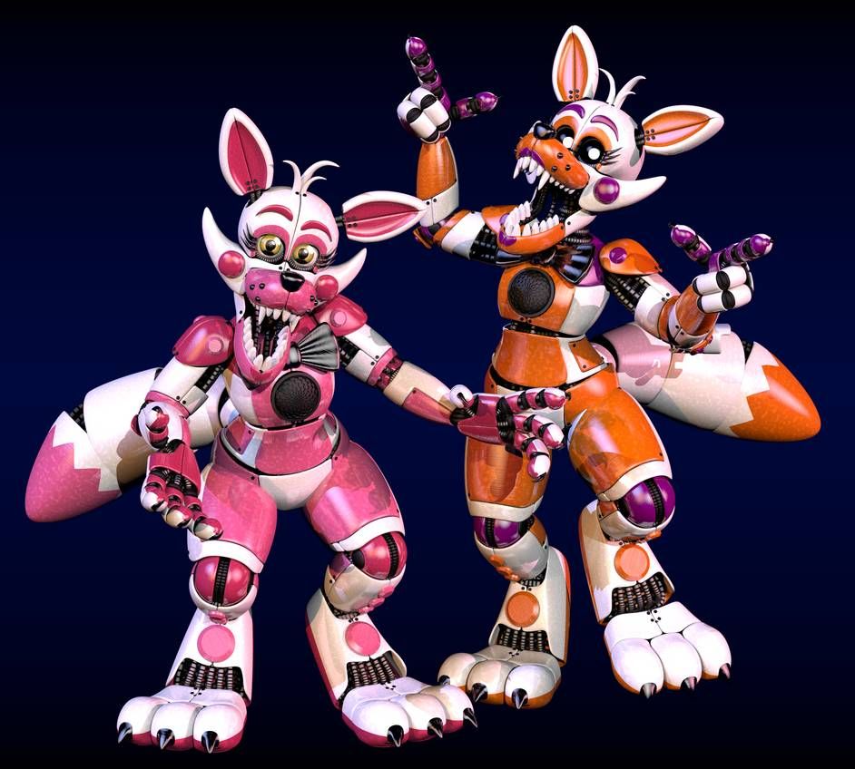 Stylized Funtime Foxy and Lolbit. Anime fnaf, Fnaf drawings, Fnaf wallpaper