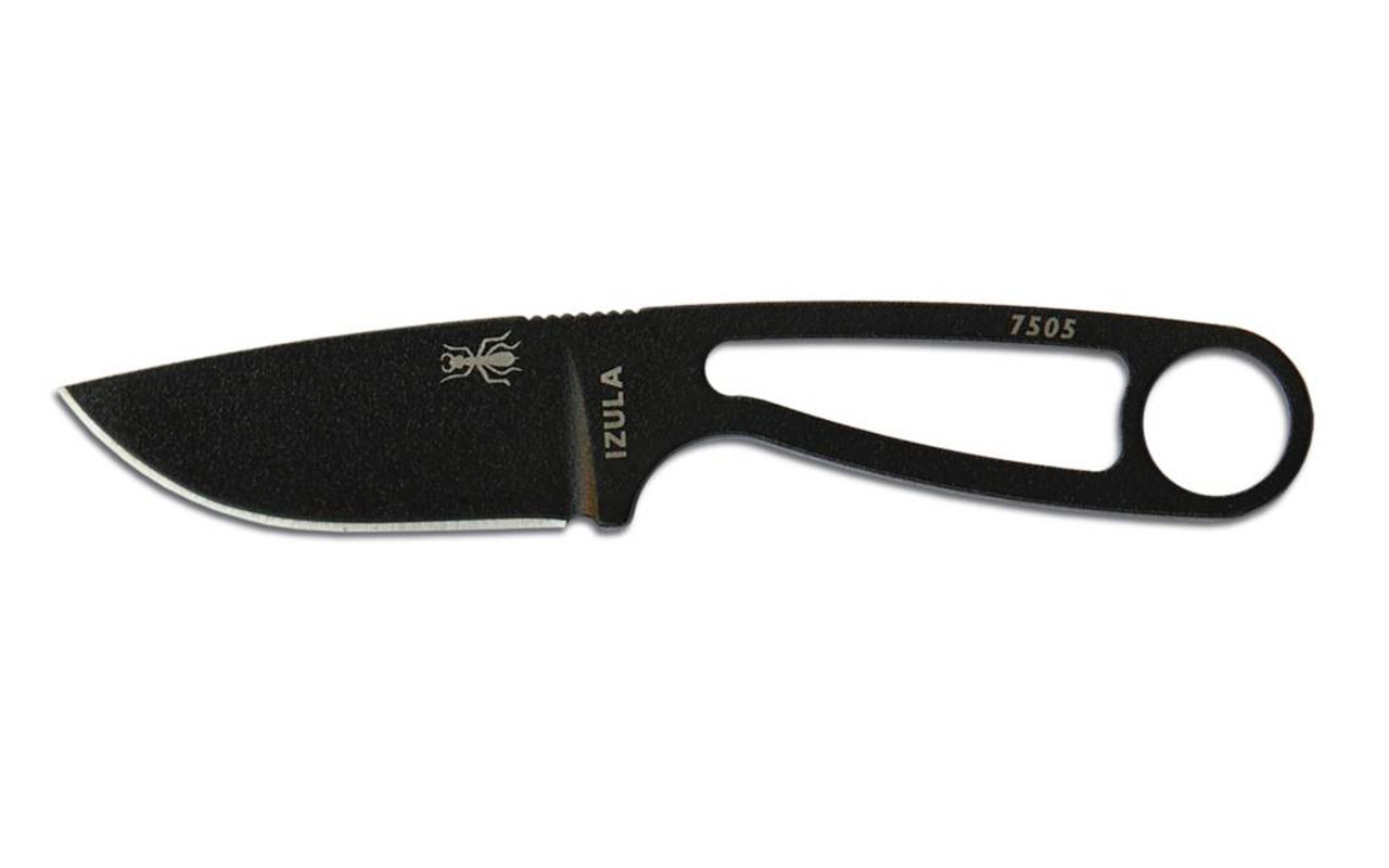 ESEE KNIVES Izula Black Drop Point Fixed Blade Knife and Sheath
