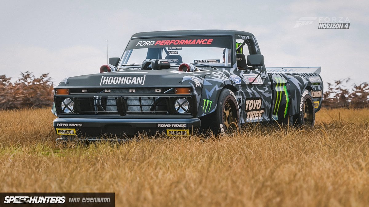 Ken Block #ForzaHorizon4 Team Absolutely Nailed It When It Came To Getting The Details Of My New Ford F 150 Hoonitruck (which I Created For My Upcoming #GYMkhanaTEN) Correct. I