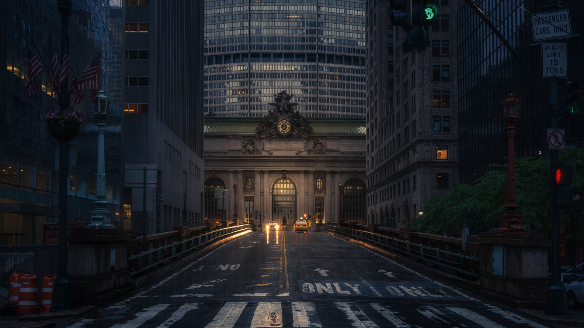 Desktop Wallpaper Road, New York, Night, City, HD Image, Picture, Background, C87a29