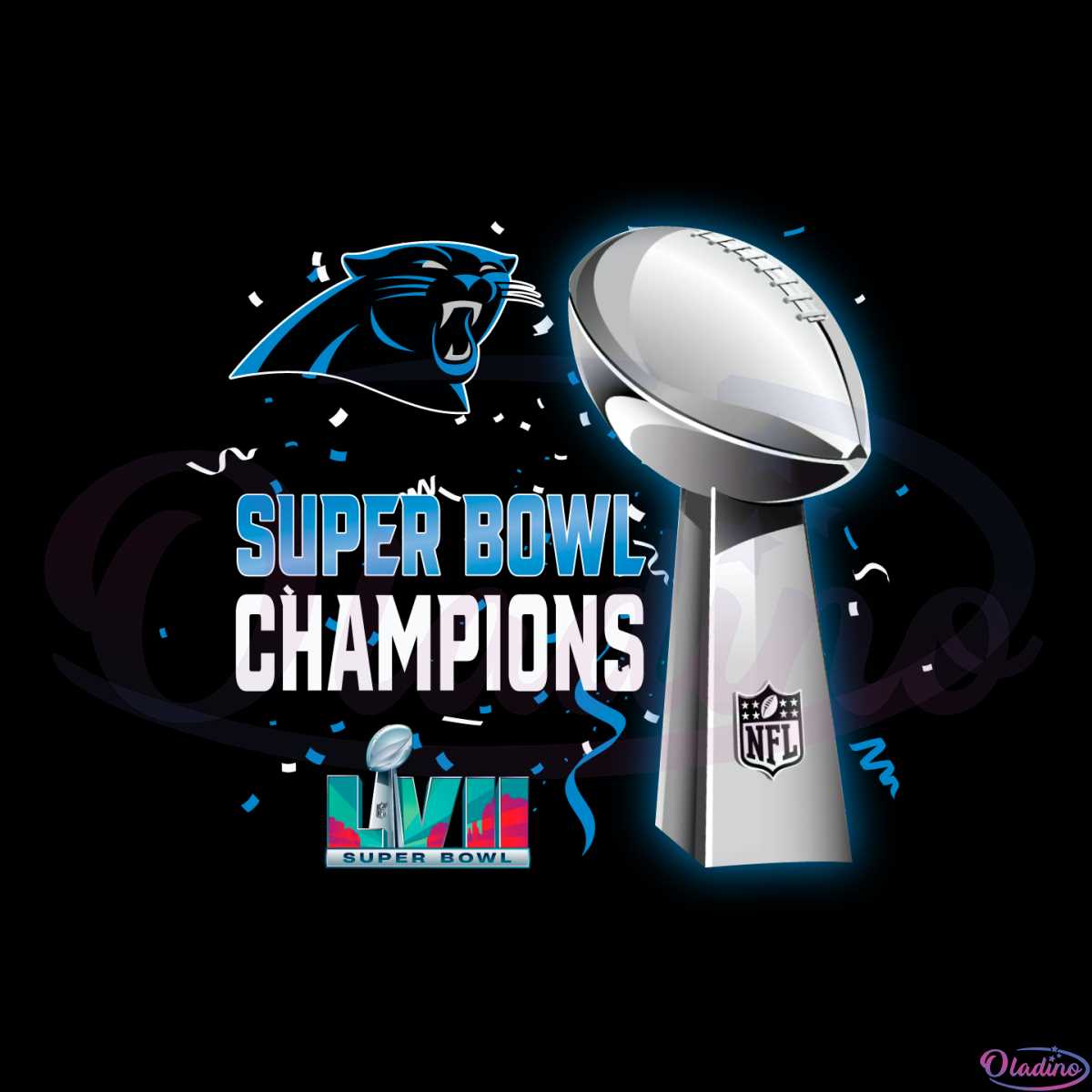 Carolina Panthers Super Bowl Lvii 2023 Champions Png Sublimation Designs