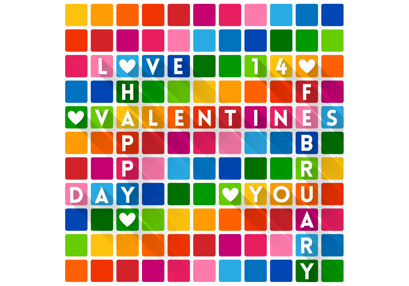 Colorful Crossword Valentine's Day Wallpaper PSD Photohop Brushes at Brusheezy!