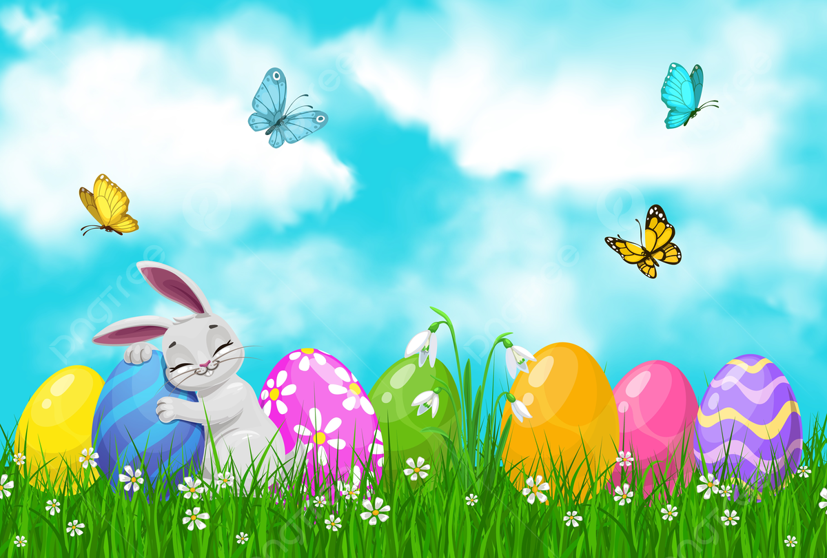 Spring Bunny Background Image, HD Picture and Wallpaper For Free Download