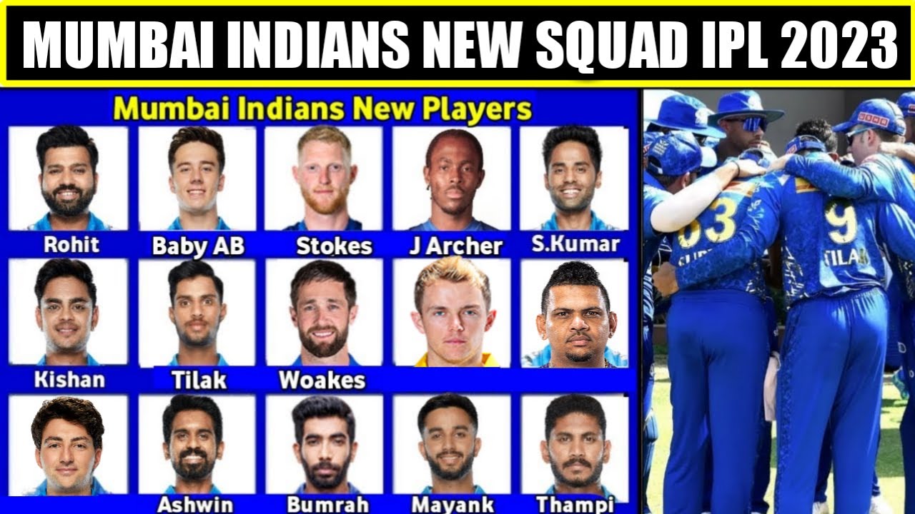 IPL 2023 New squad. Mumbai Indians New Team TATA IPL 2023. Mumbai Indians Squad 2023