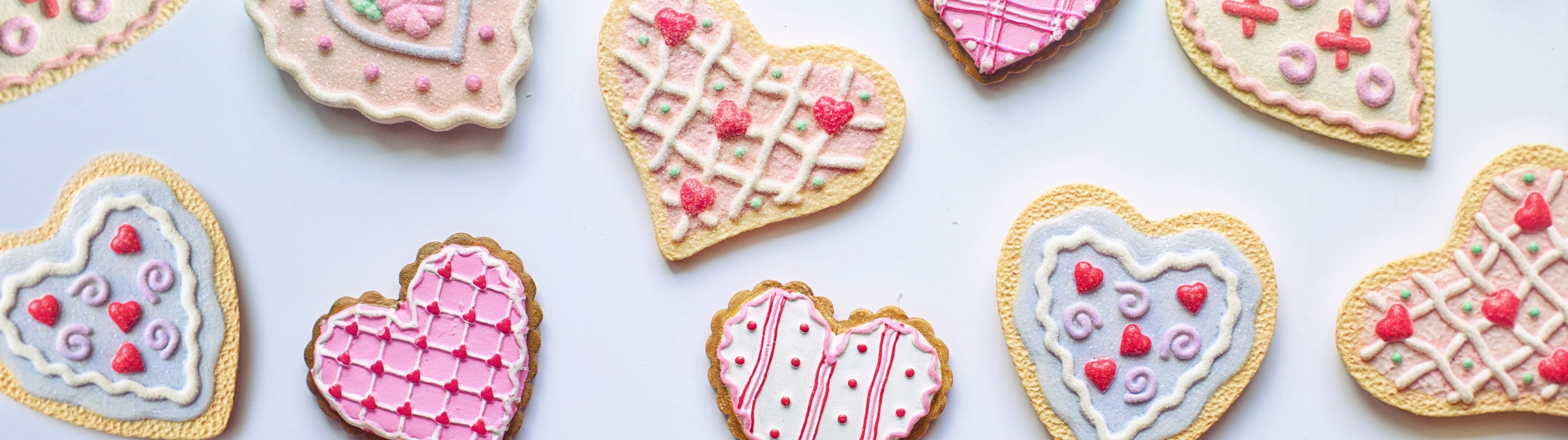 Cookies Wallpaper 4K, Heart shape, Food