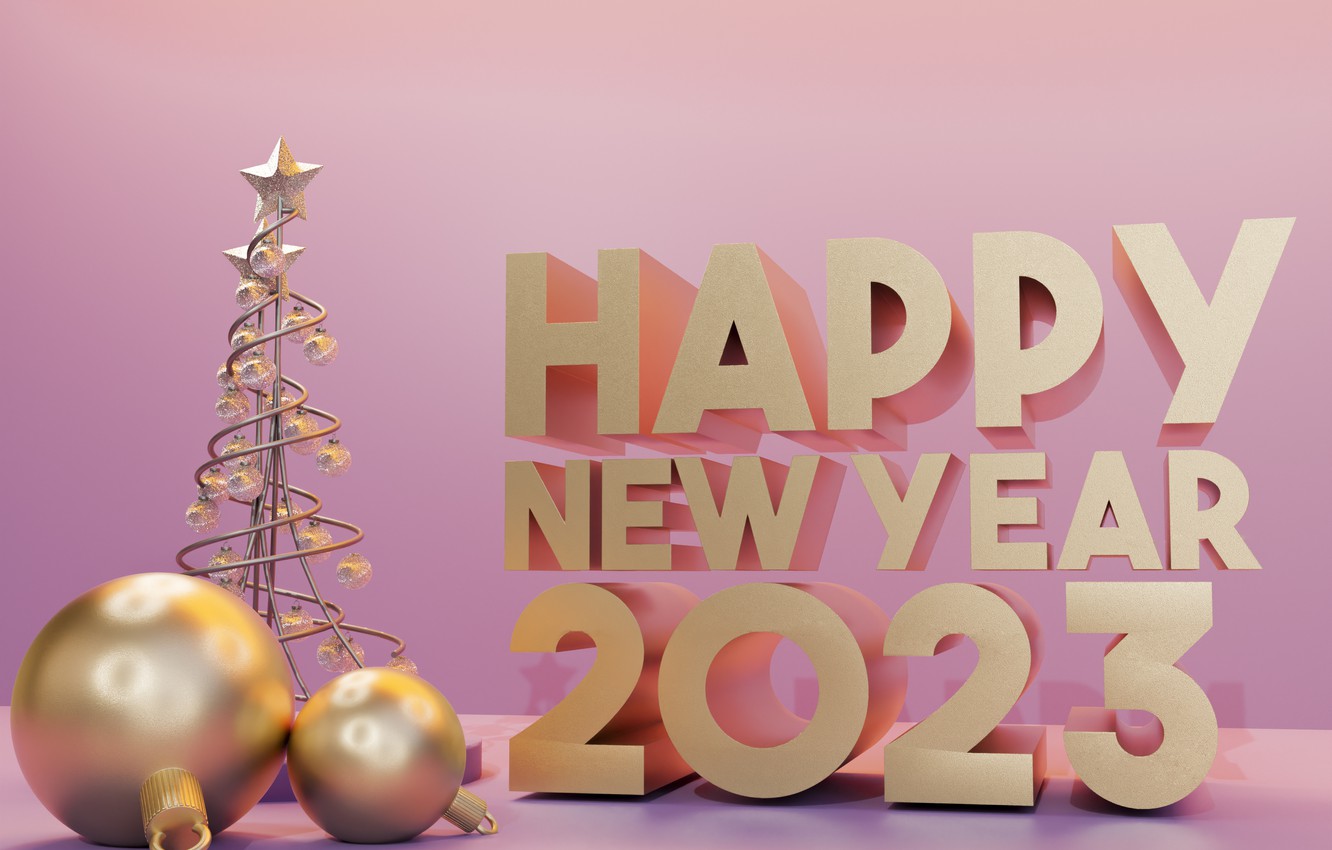 Wallpaper New year, pink background - for desktop, section новый год