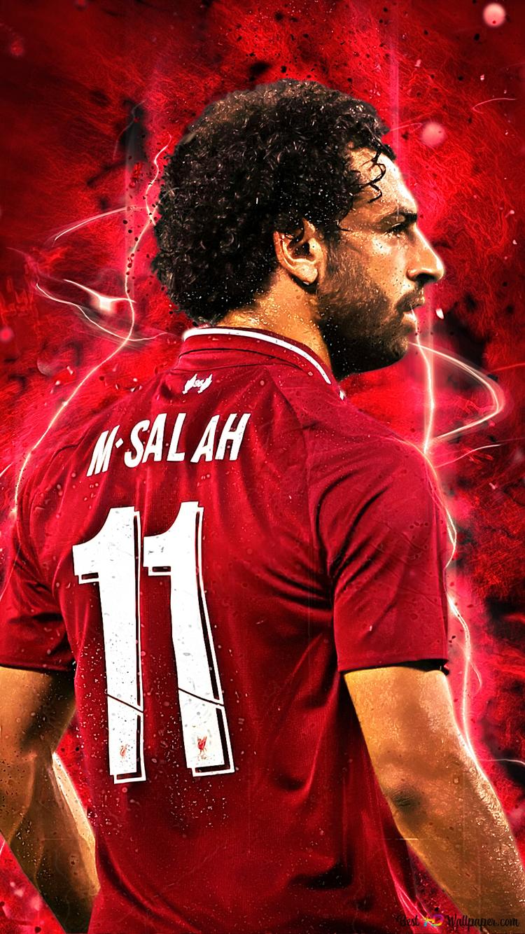 English premier league football team liverpool striker mohamed salah 2K wallpaper download