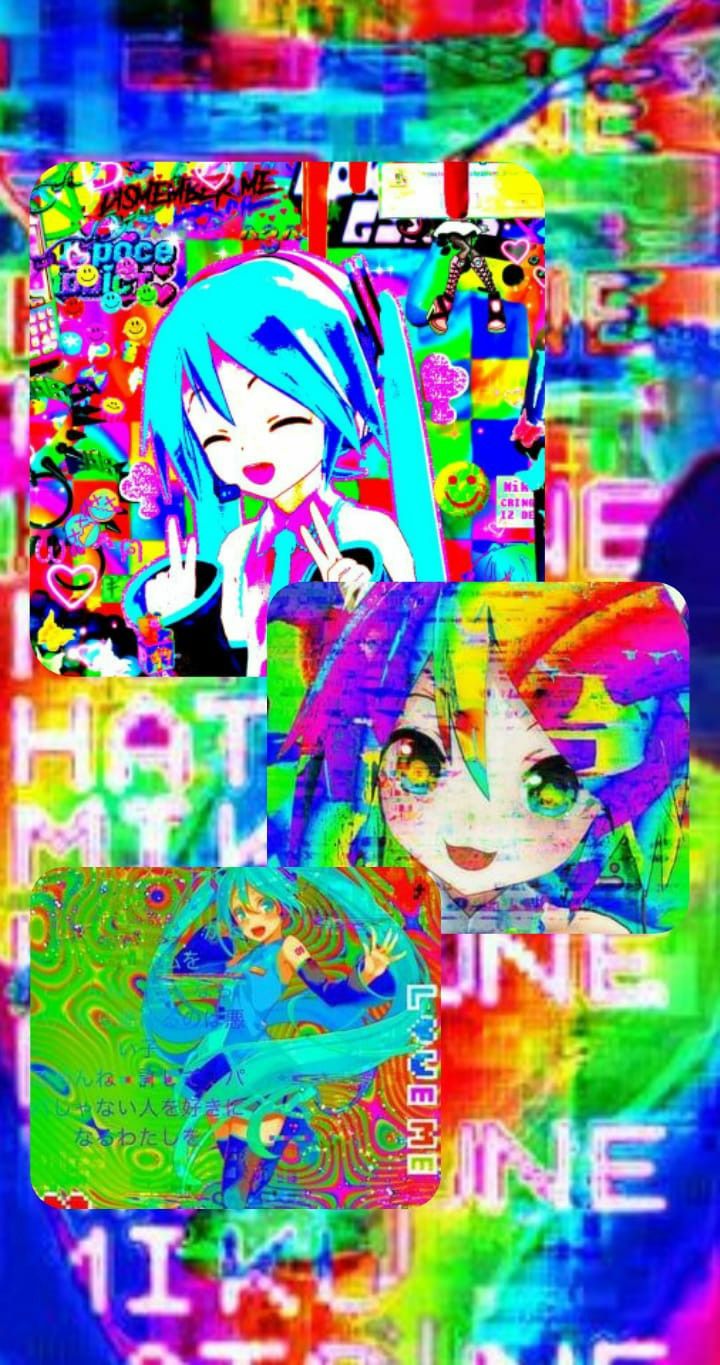 Hatsune Miku wallpaper. Glitchcore wallpaper, Cute tumblr wallpaper, Anime wallpaper