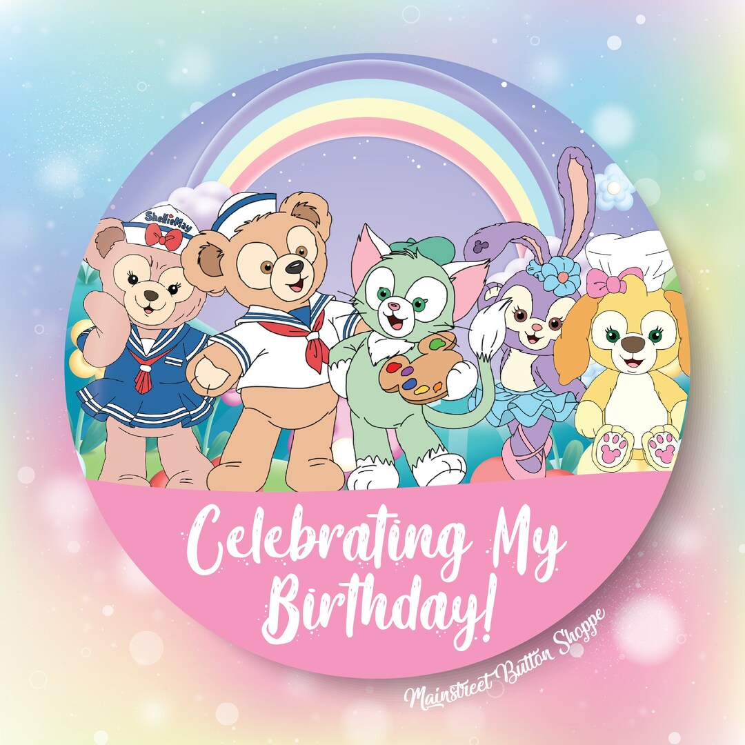 Disney Duffy and Friends Birthday Button Pin Badge