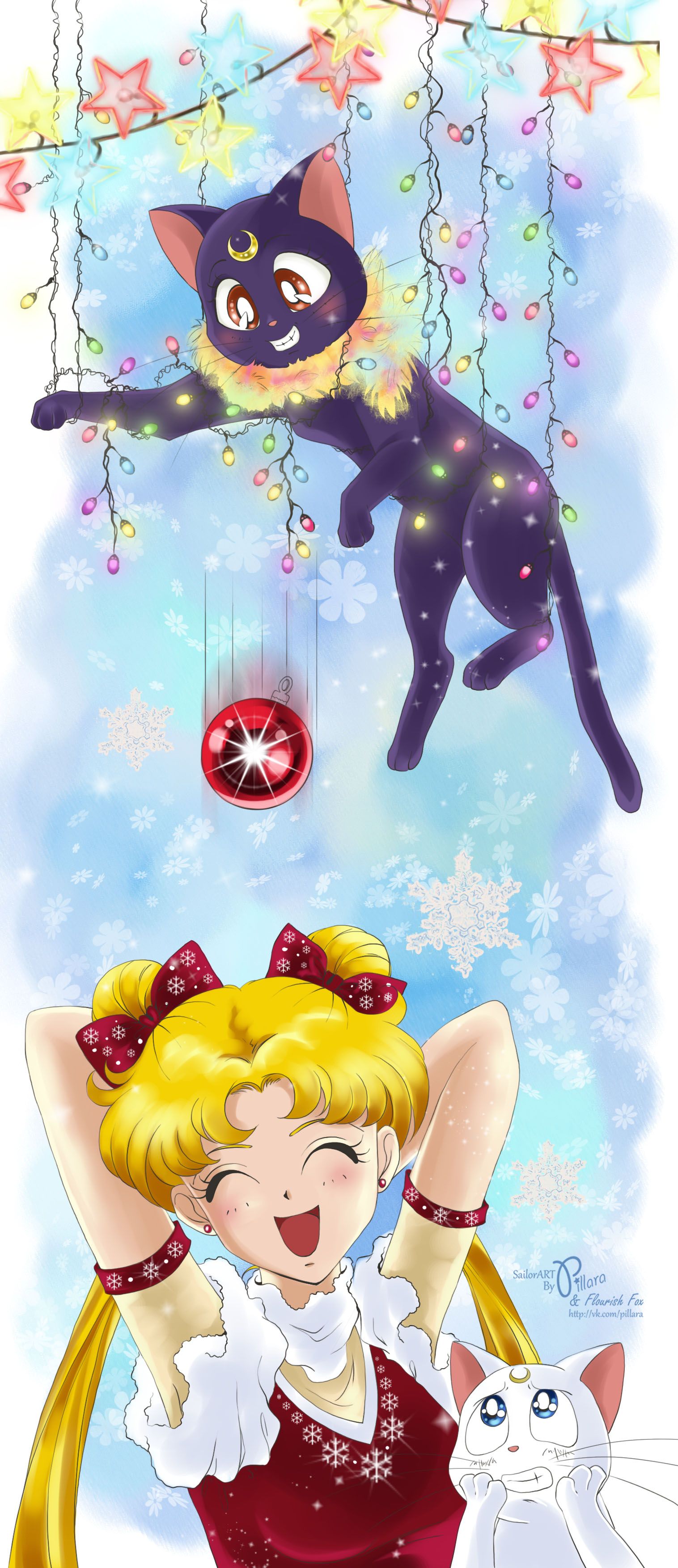 Sailor Moon easy drawing_Art By Pillara. Sailor moon art, Sailor christmas, Sailor moon wallpaper