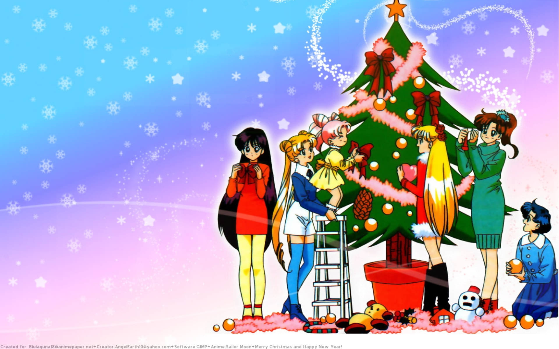Download Sailor Moon Anime Christmas Wallpaper