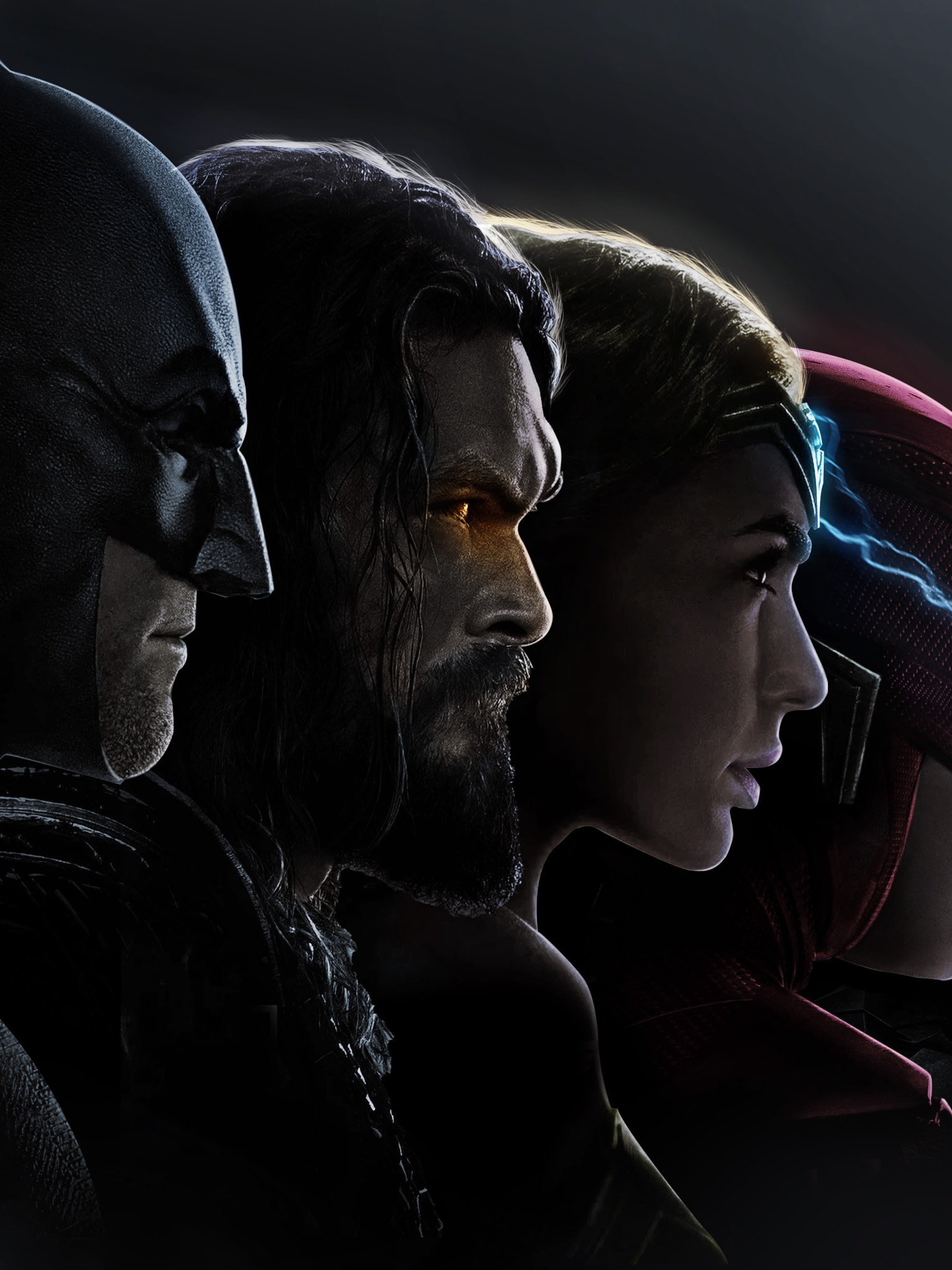 Justice League Wallpaper 4K, Batman, Aquaman, Black Dark