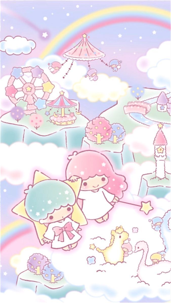 Wallpaper: Little twin stars ✨ #character #sanrio. Little twin stars, Hello kitty iphone wallpaper, Cute cartoon wallpaper