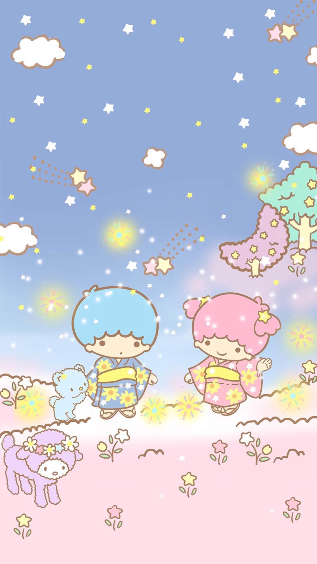 Little Twin Stars. Little twin stars, Sanrio wallpaper, Hello kitty background