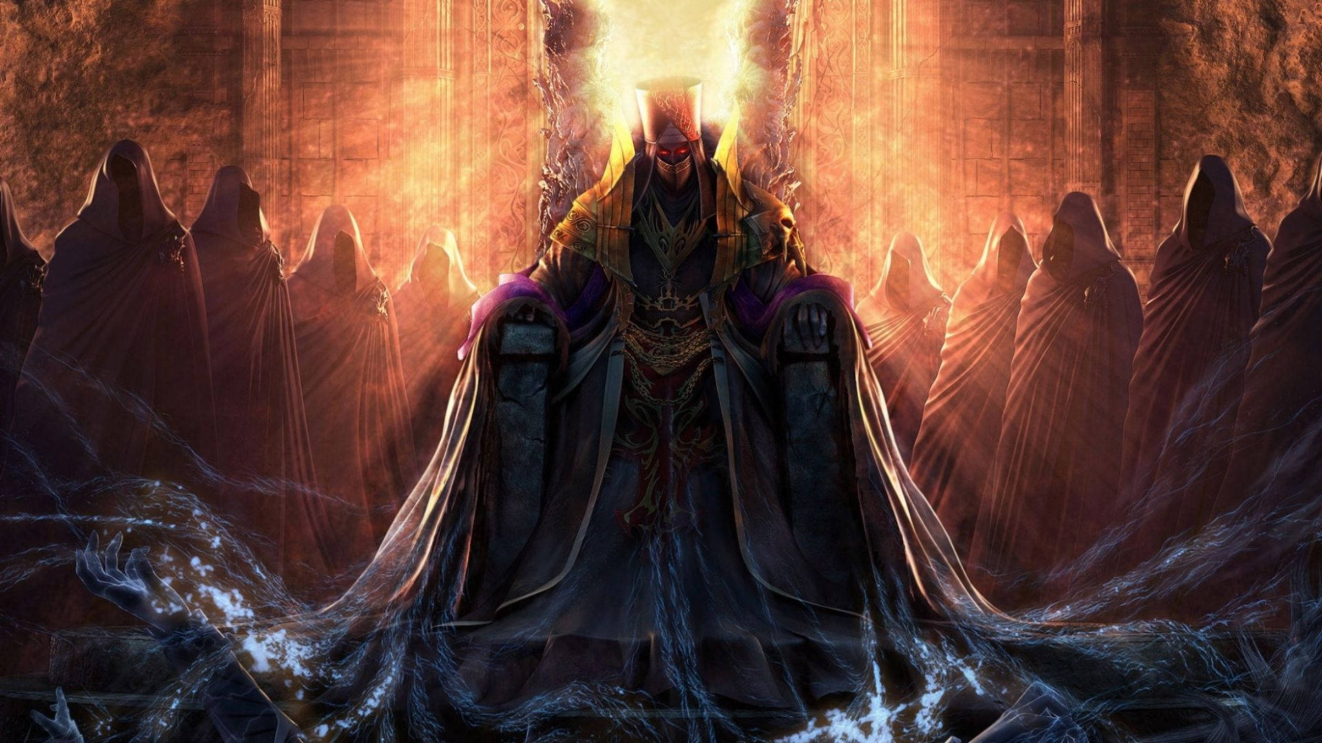 Download Demon King On Throne Wallpaper