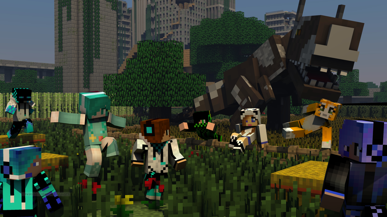 run for your life. Minecraft wallpaper, Wallpaper, Streamers