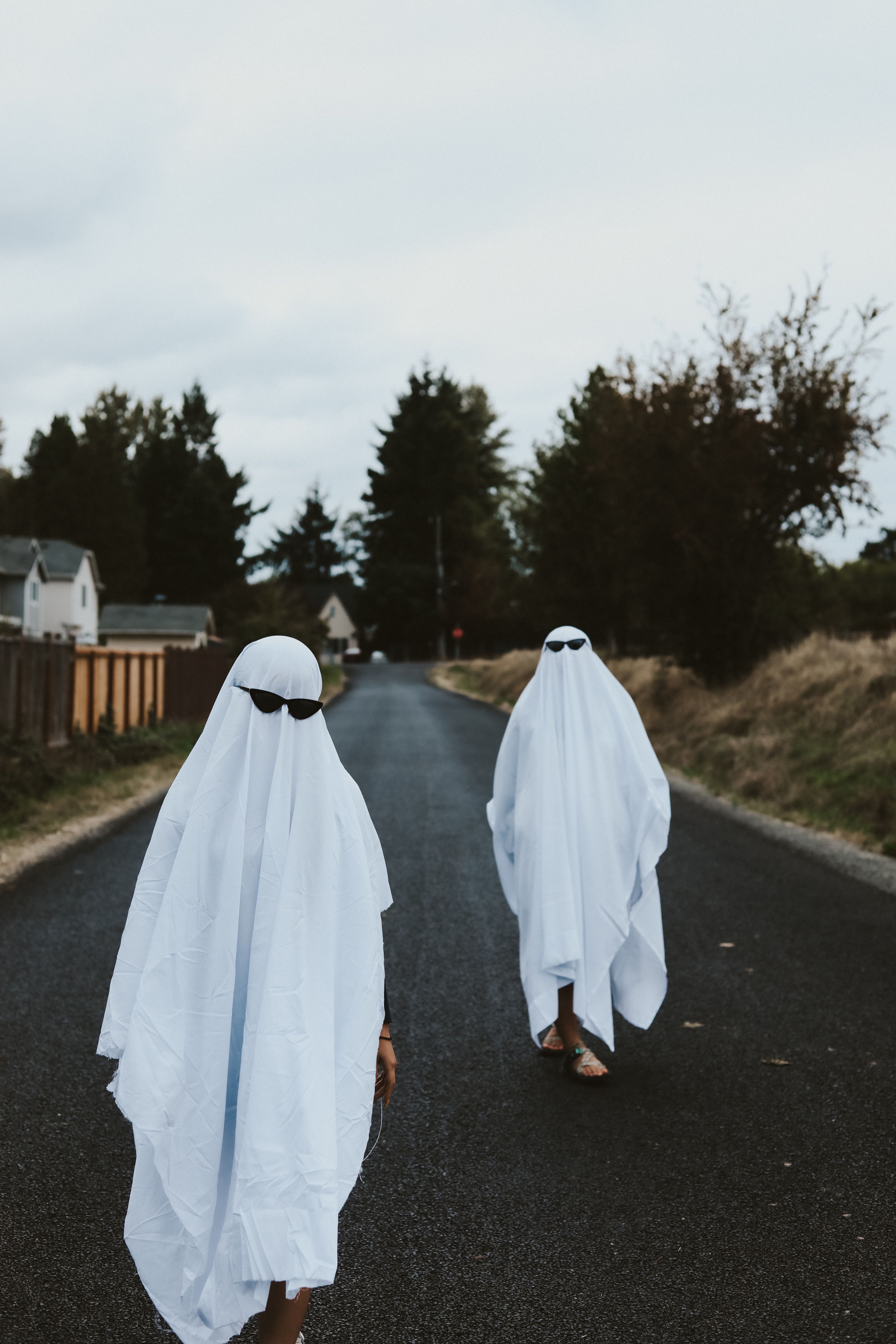 Person in White Fabric as Ghost with Sunglasses · Free