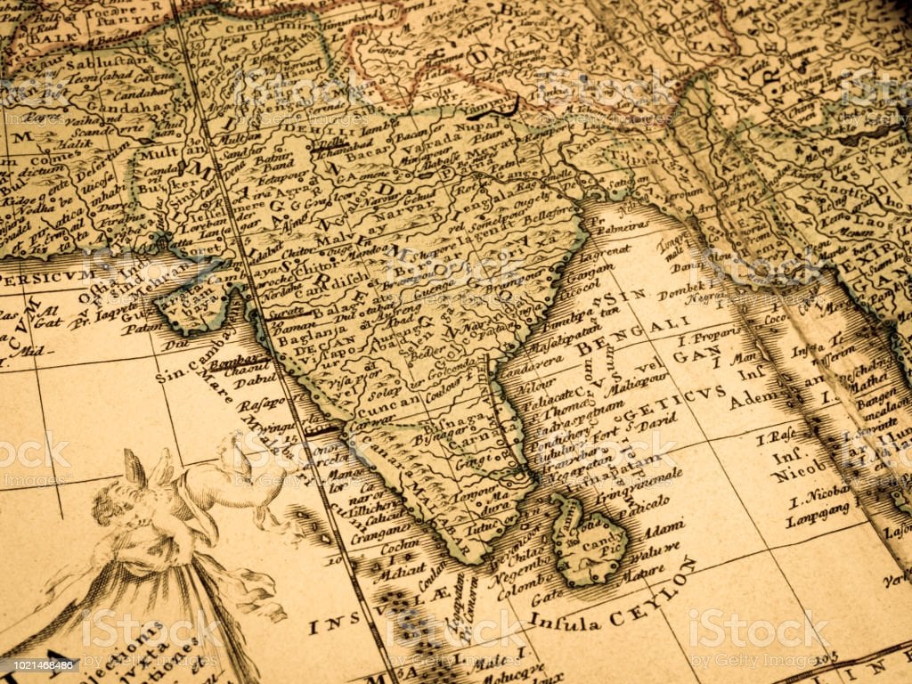 Old Map India Image Now, Old, India