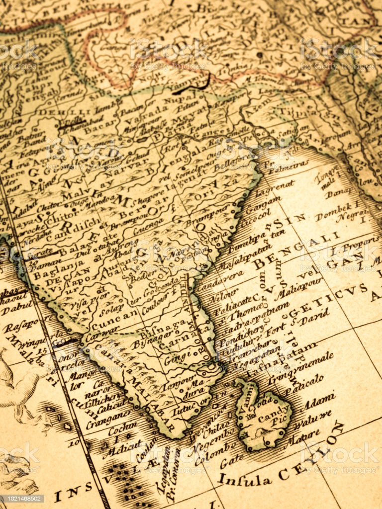 Old Map India Image Now, Old, Old Fashioned