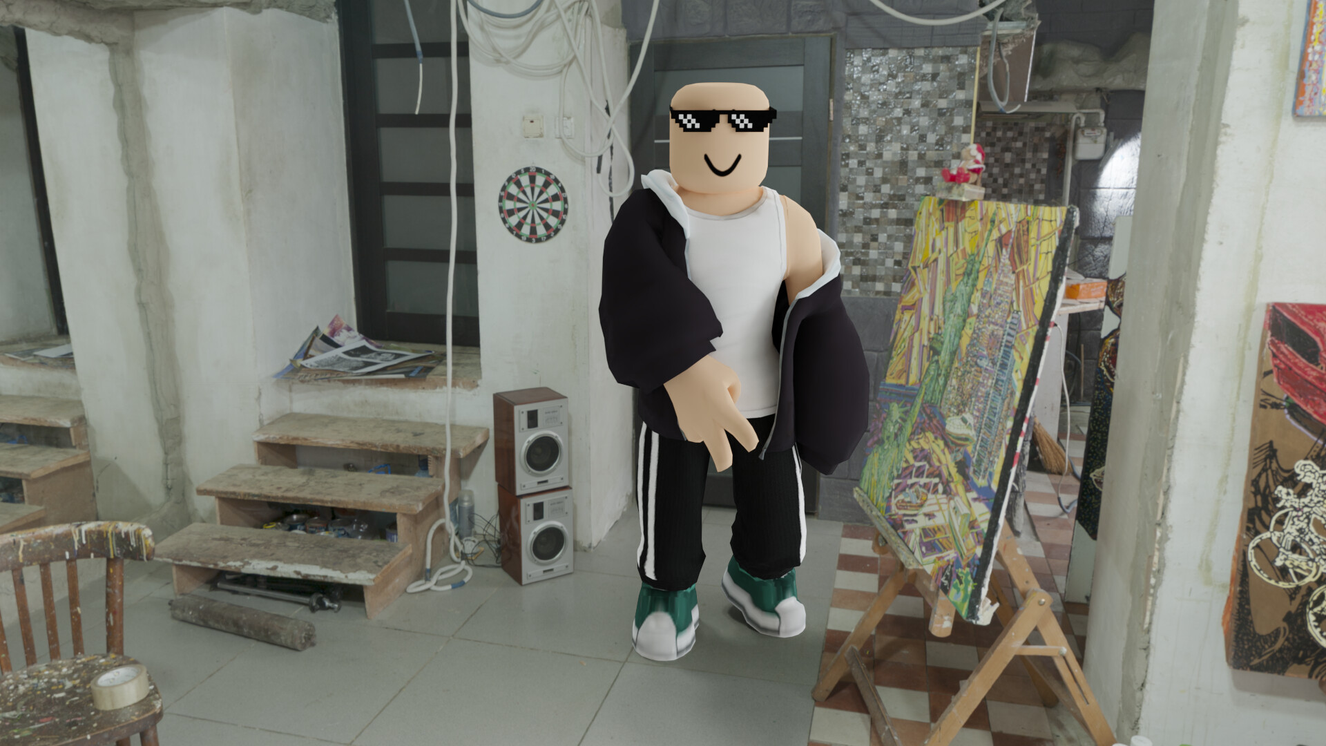 My Roblox character rendered with Blender Cycles