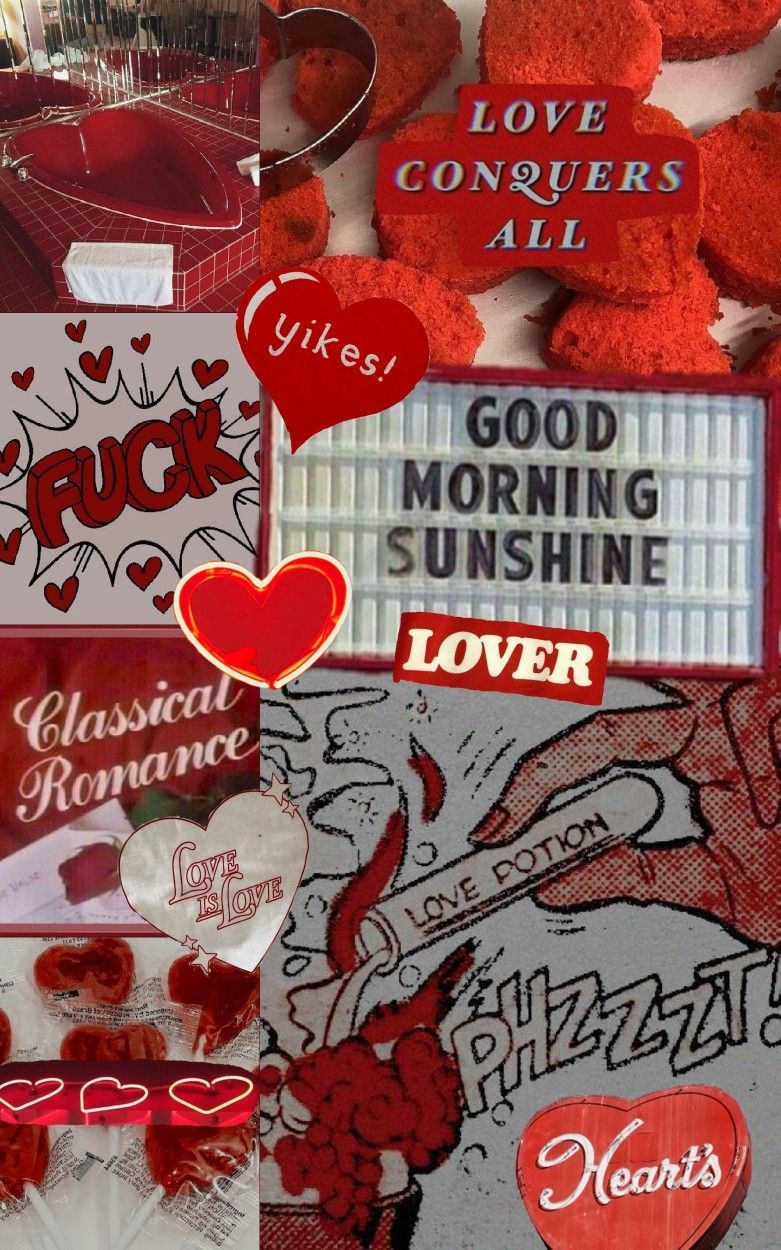 Valentines Day Aesthetic Collage Wallpaper