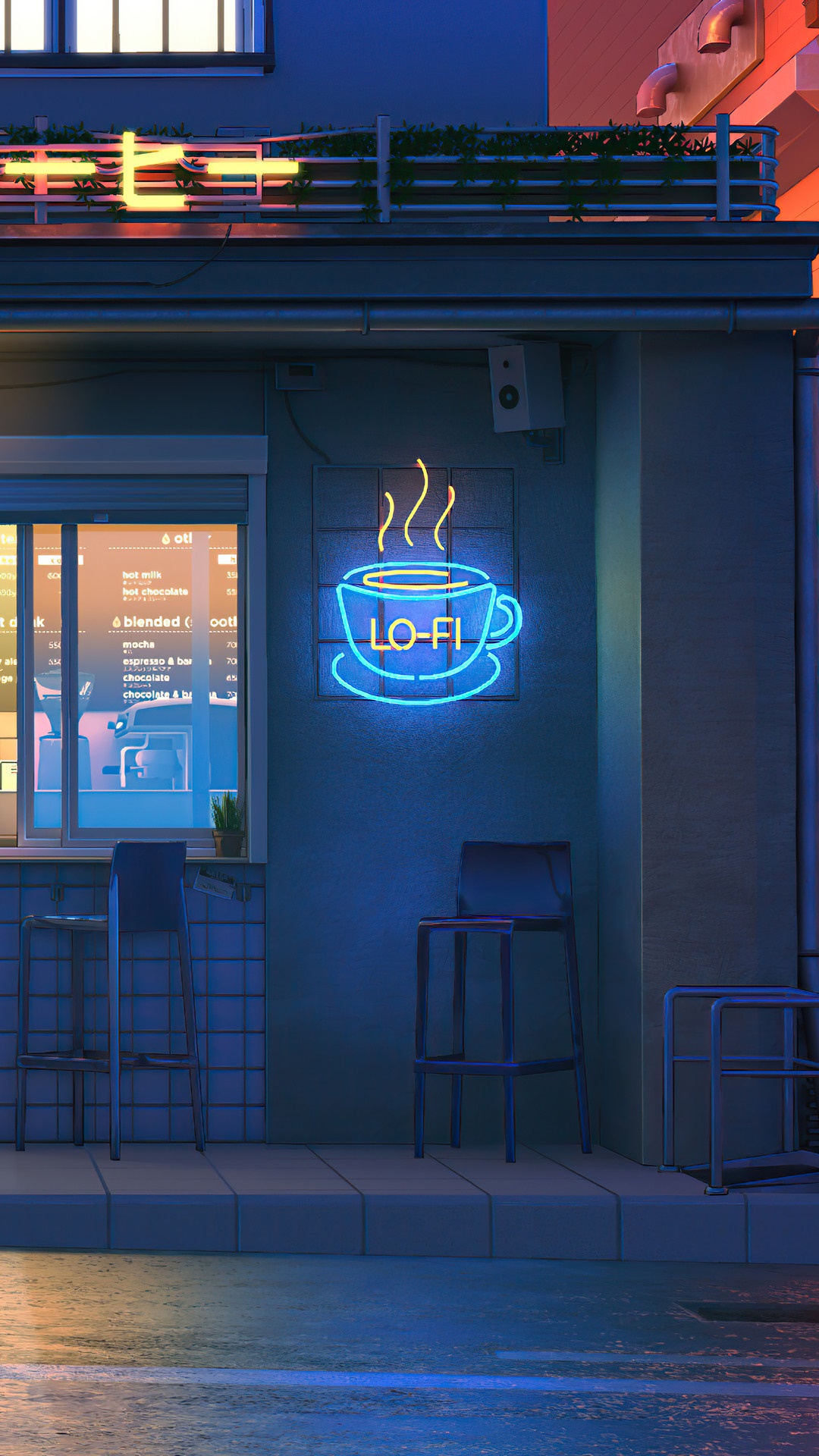 Lofi, Coffee, Shop, Night, Digital Art Gallery HD Wallpaper