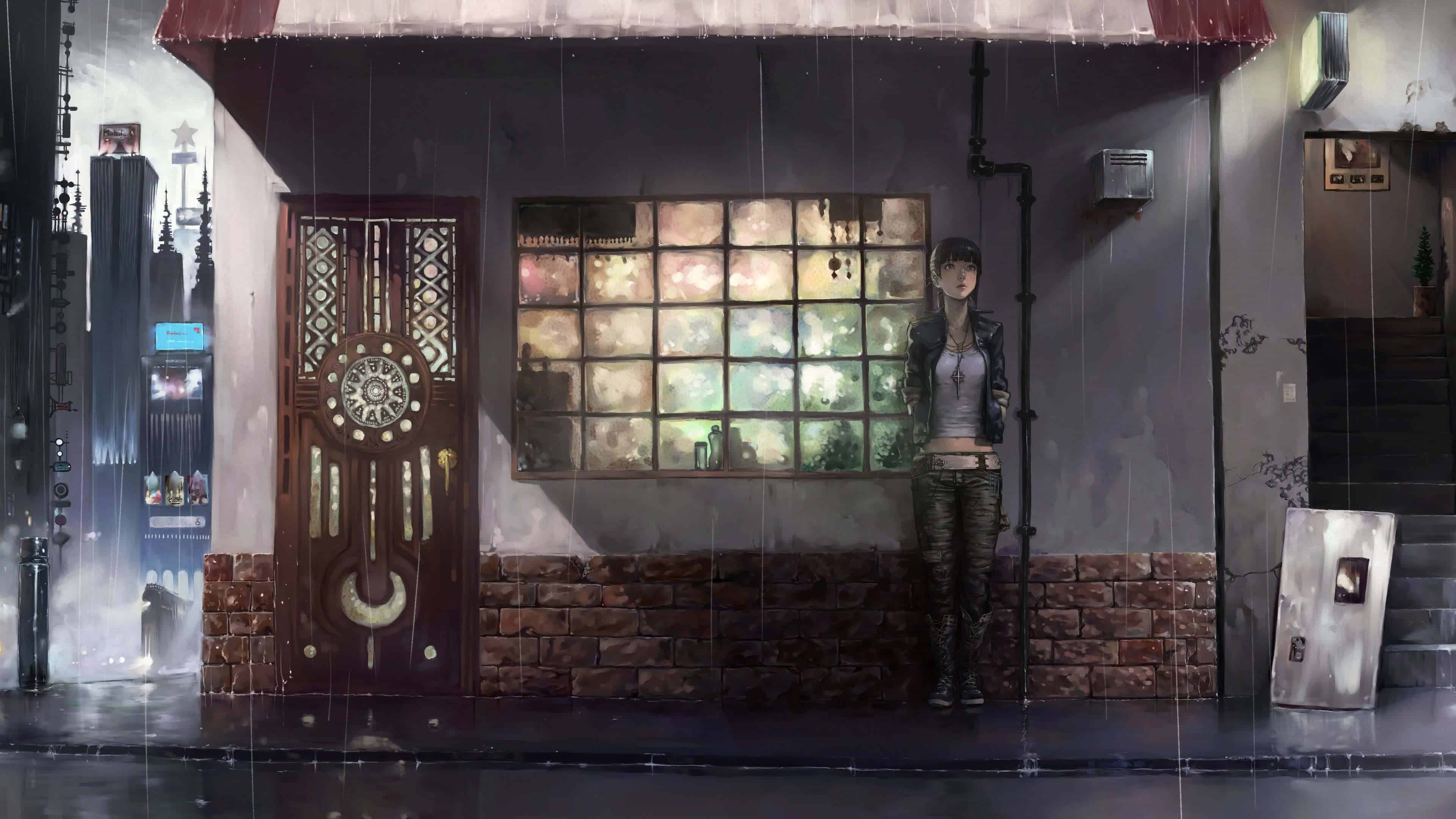 Tokyo Ghoul Outside Coffee Shop Uhd 4k Wallpaper Ghoul Coffee Shop Outside