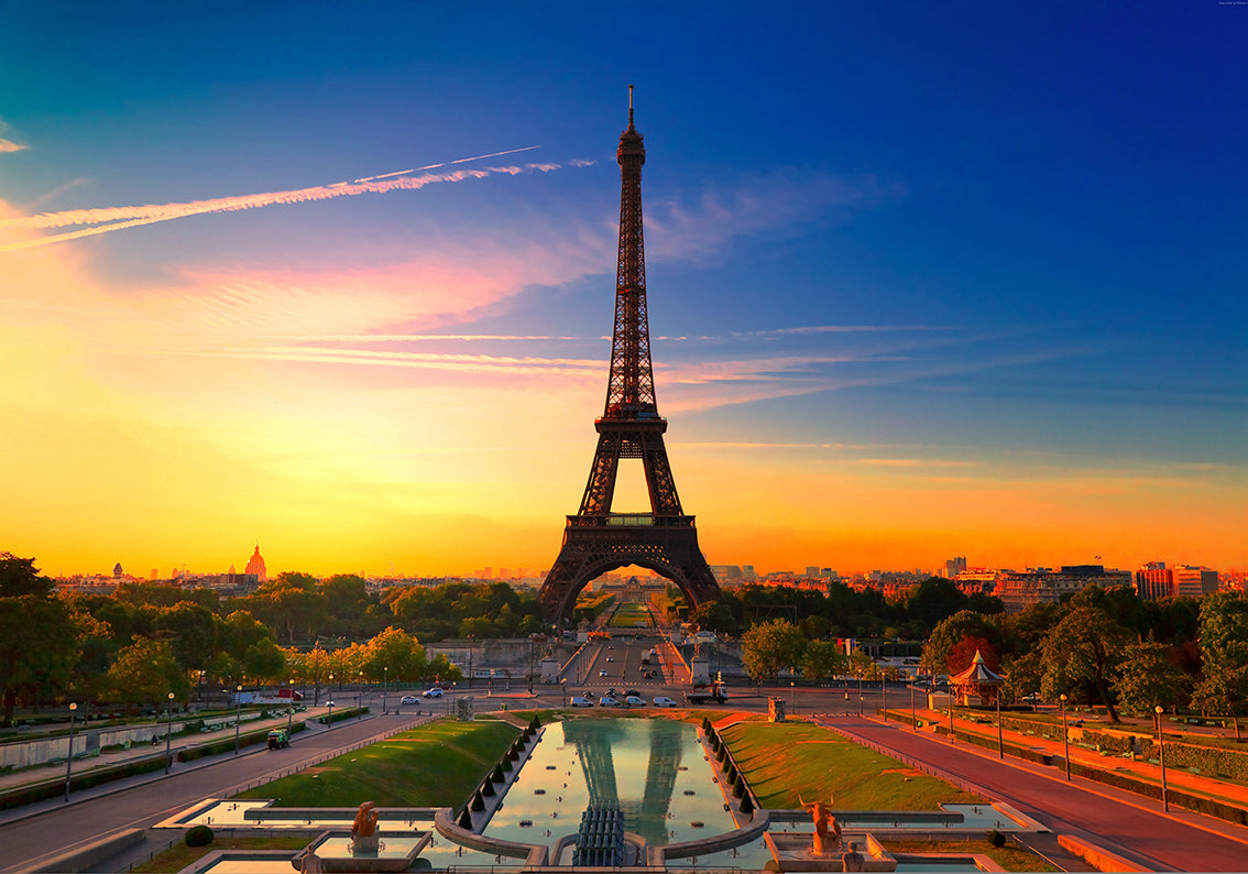 Paris Eiffel Tower Woven Self Adhesive Removable Wallpaper Modern Mura