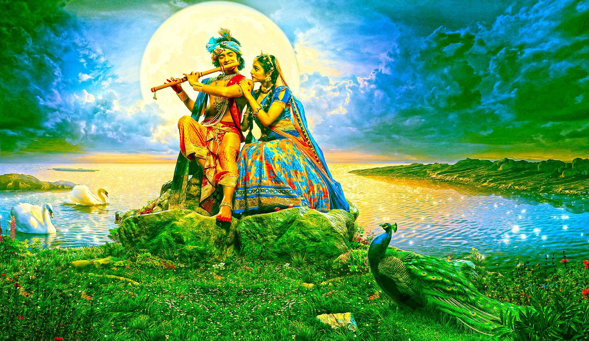 Free: Krishna Janmashtami Radha Krishna Desktop Wallpaper - Lord Krishna -  nohat.cc