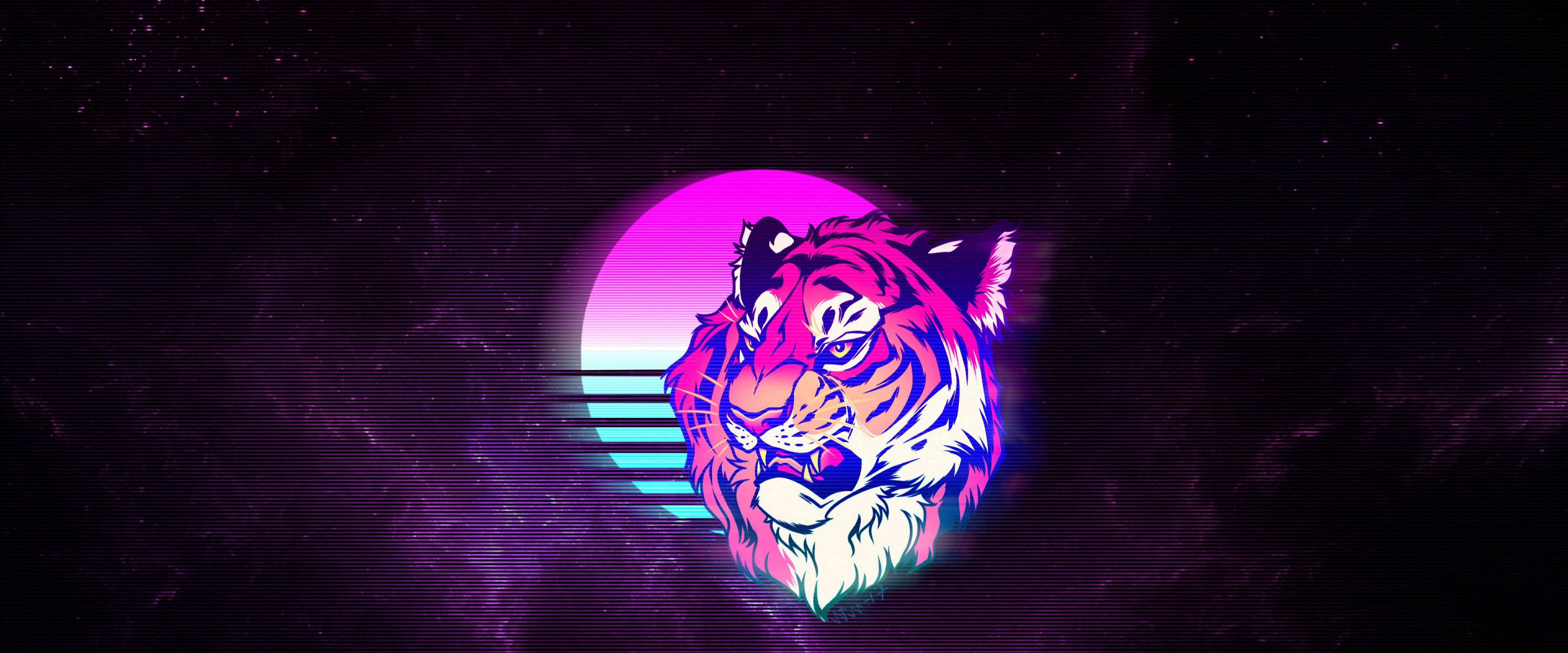 Tiger Minimalist 4K Wallpaper